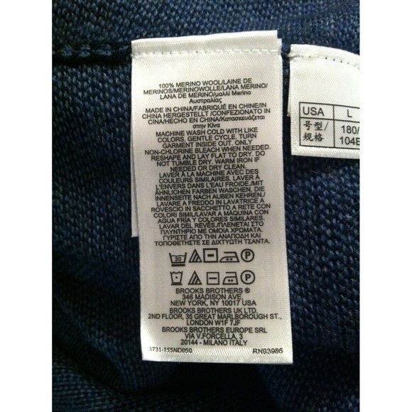 Brooks Brothers BROOKS BROTHERS MEN'S NEW 100%MERINO WOOL SWEATER SIZE: L Size US L / EU 52-54 / 3 - 4 Thumbnail