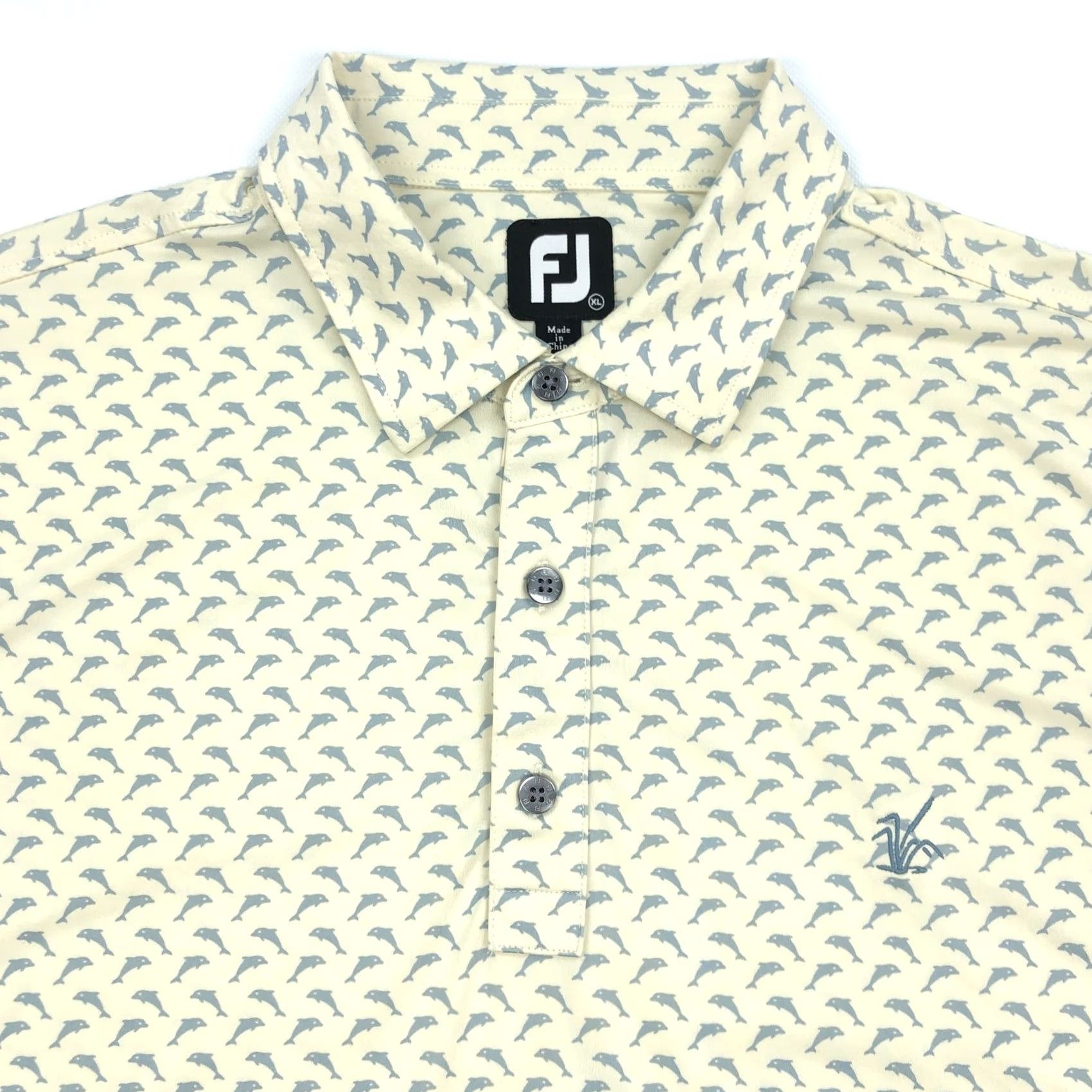 Footjoy FootJoy FJ Polo Shirt Dolphin Pattern Mens XL Short Sleeve Golf Casual Size US XL / EU 56 / 4 - 2 Thumbnail