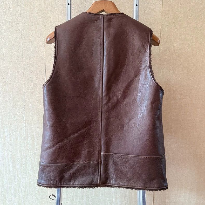 Nigel Cabourn Nigel Cabourn Brown Leather Vest Size US L / EU 52-54 / 3 - 1 Thumbnail