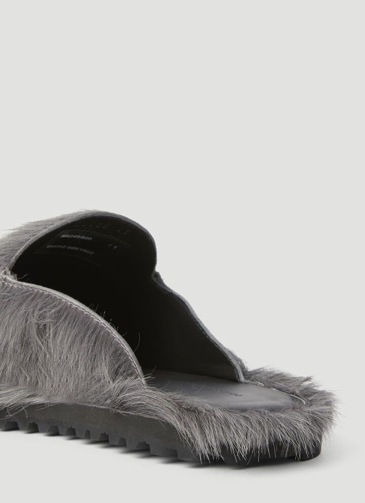 Dries Van Noten o1mle0226 Fur Slides in Gray Size US 7 / EU 40 - 6 Thumbnail