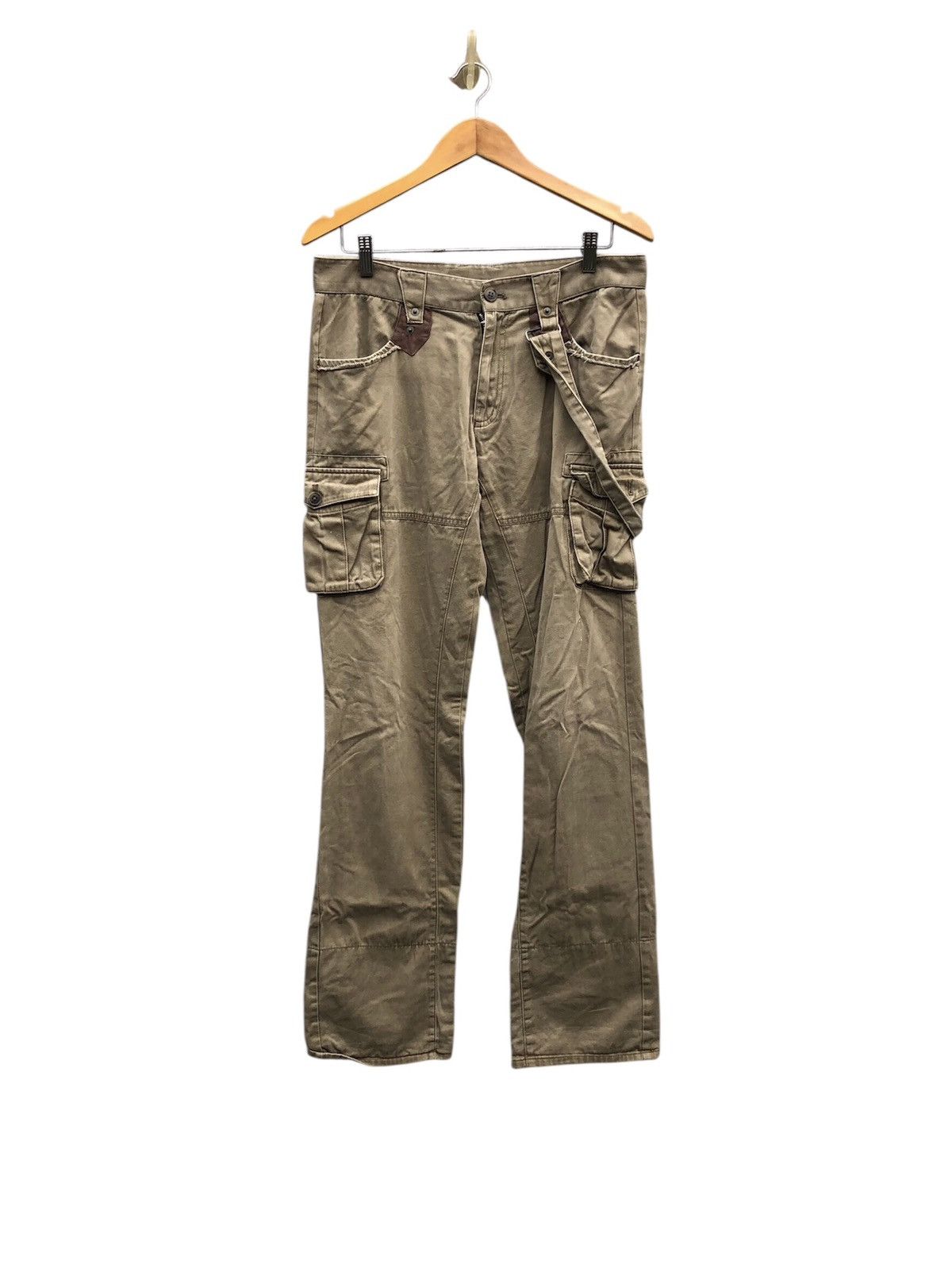 PPFM PPFM Anarchy Denim Eastern Rock Cargo Pants With Bondage Size US 32 / EU 48 - 1 Thumbnail