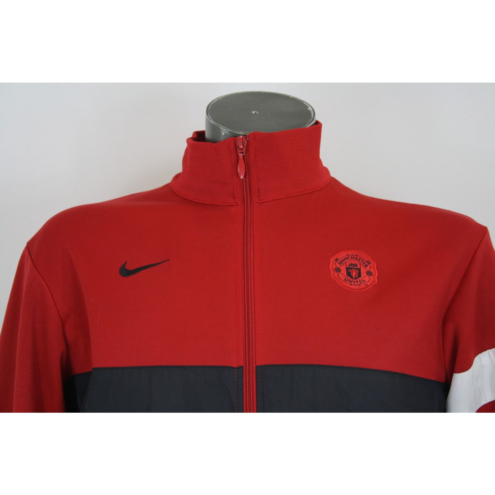 Nike × Vintage Y2K Nike Manchester United Varsity Stripe Red Track Jacket M Size US M / EU 48-50 / 2 - 2 Thumbnail
