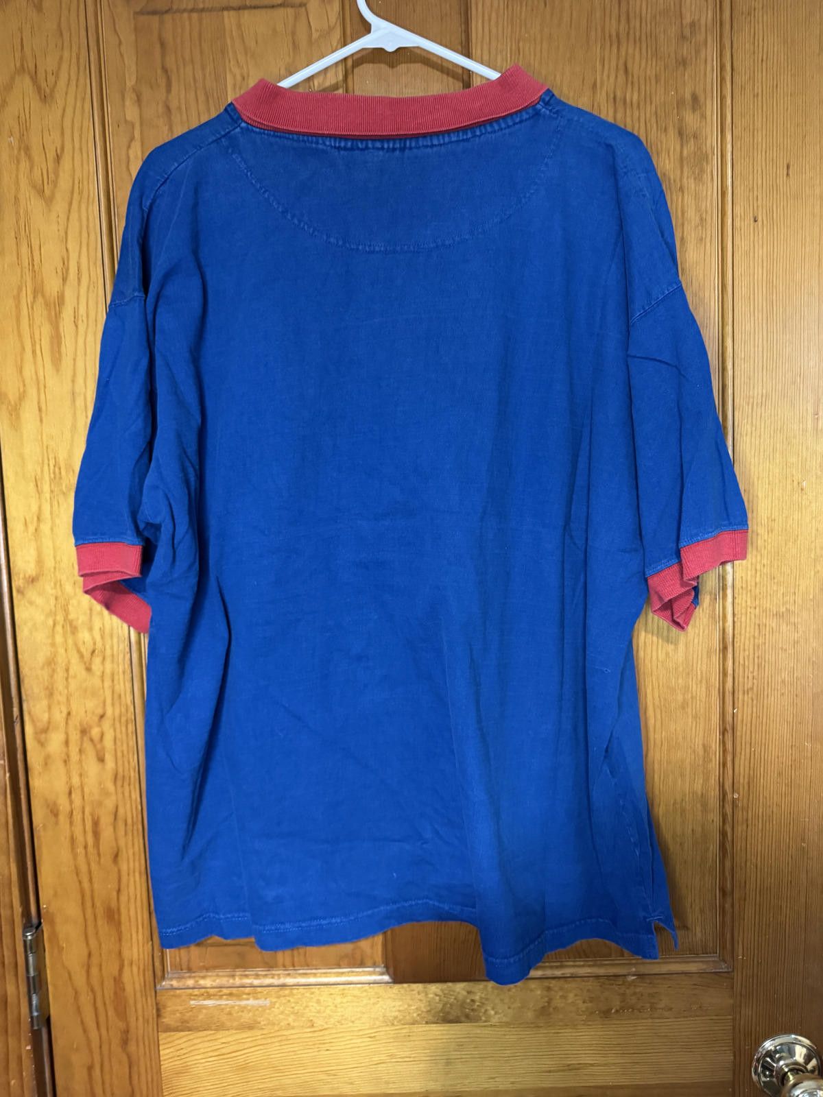 Pro Edge kansas jayhawks Vintage Mens Blue and Red Polo Shirt Size Size US XXL / EU 58 / 5 - 2 Thumbnail