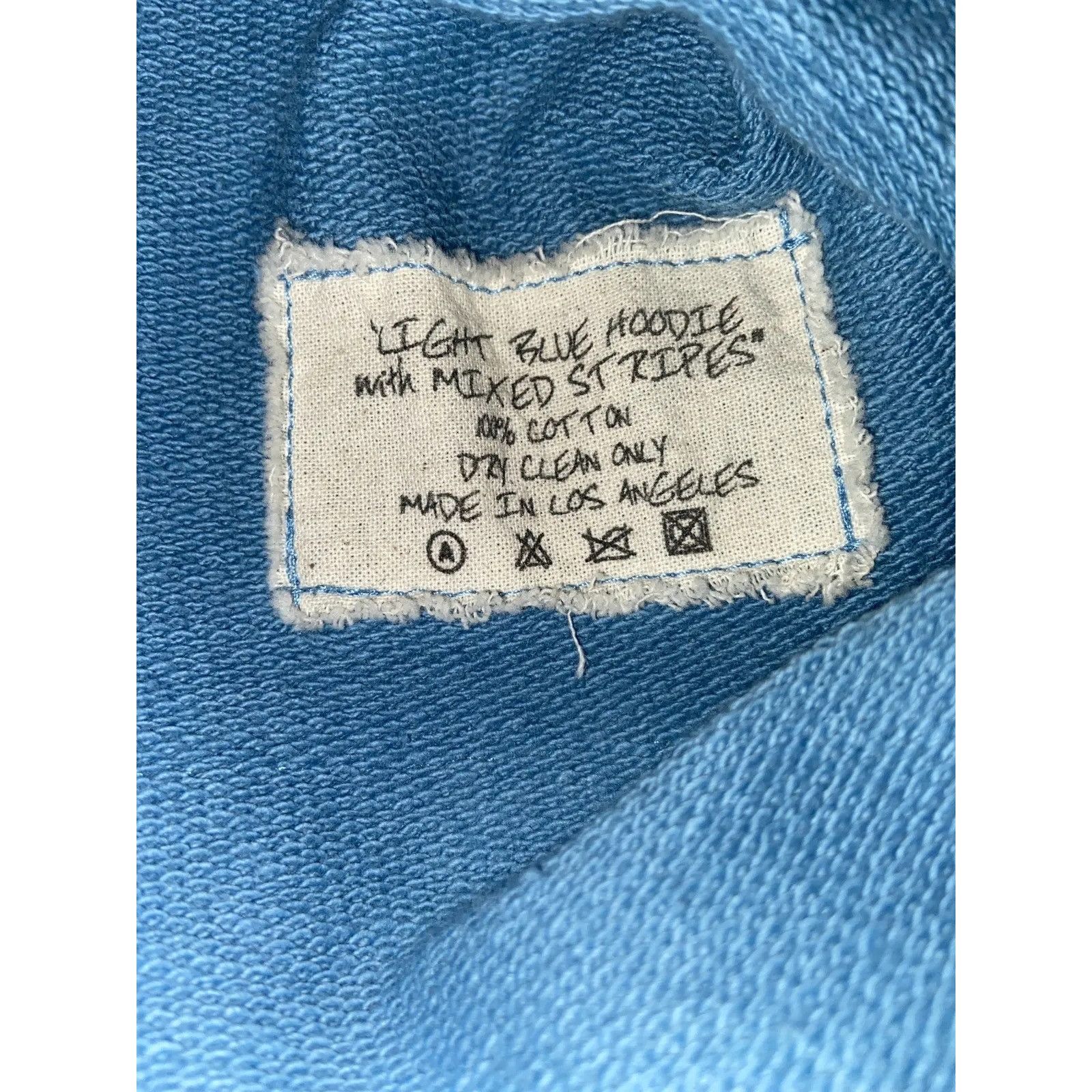 Greg Lauren Greg Lauren Striped Crewneck Hoodie Size 3 US Light Blue Mul Size US XL / EU 56 / 4 - 5 Thumbnail