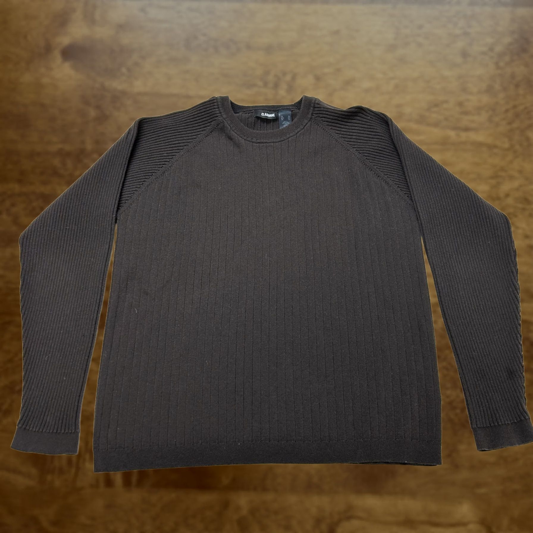 Liz Claiborne Claiborne Sweater Womens XL Brown Ribbed Knit Crewneck Pullover Long Sleeve Y2K Size XL / US 12-14 / IT 48-50 - 1 Thumbnail
