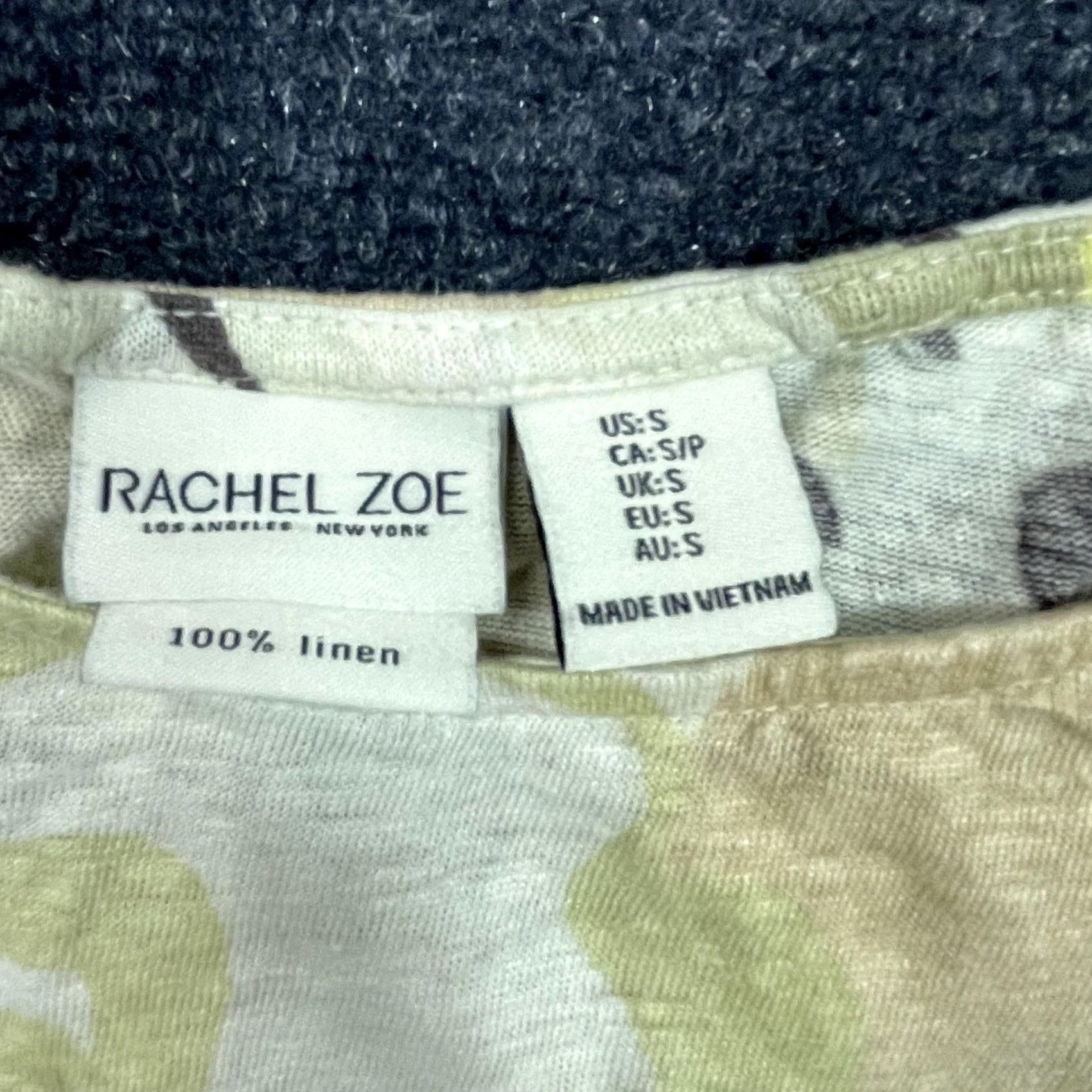 Rachel Zoe Rachel Zoe Shirt Womens Small Multicolor Floral Linen Cap Sleeve Lightweight Top Size S / US 4 / IT 40 - 2 Thumbnail