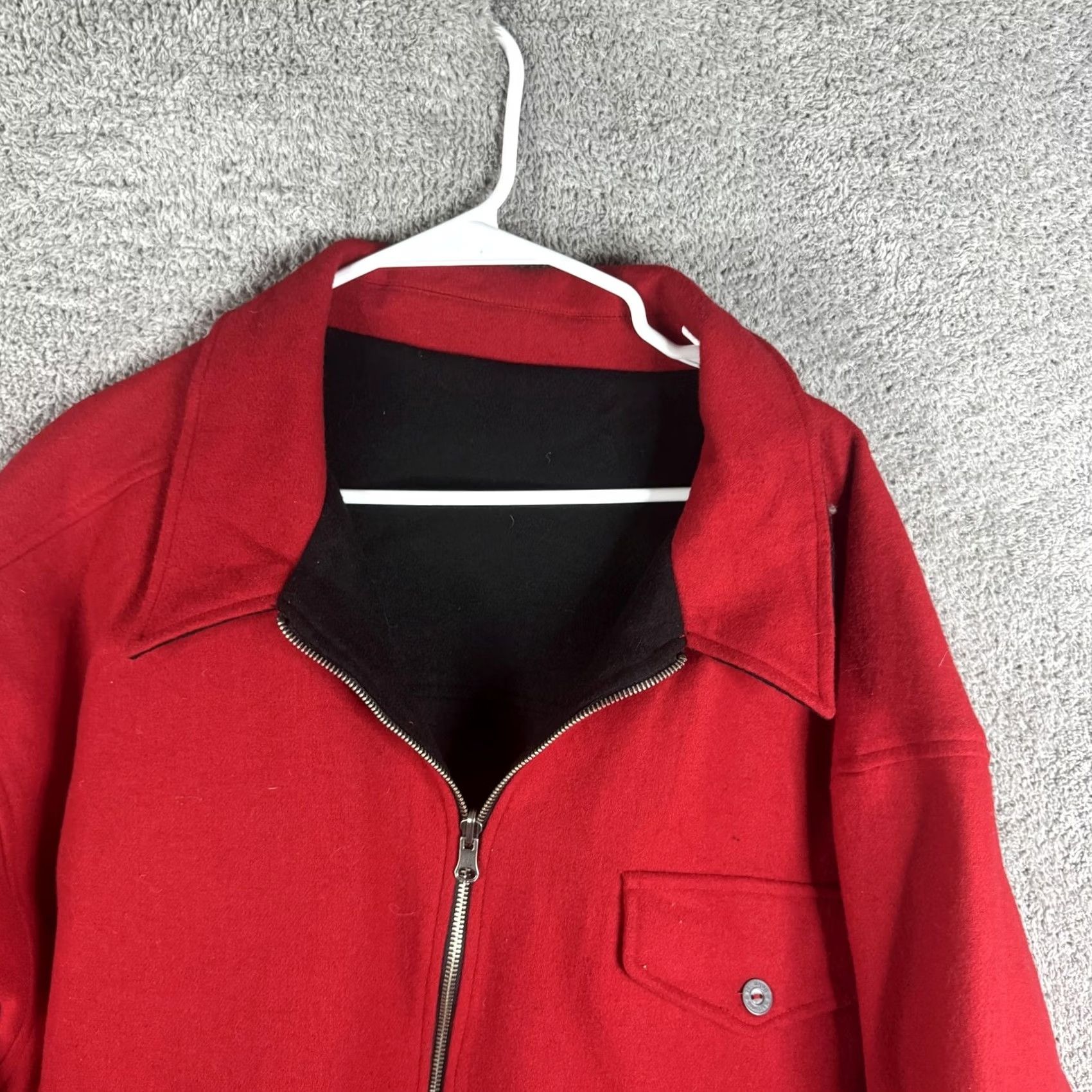 Marlboro Marlboro Jacket Mens 2XL Reversible Wool Full Zip Overcoat Outdoor Red Black Solid Multicolor Winter Casual Workwear Mens Size US XXL / EU 58 / 5 - 6 Thumbnail
