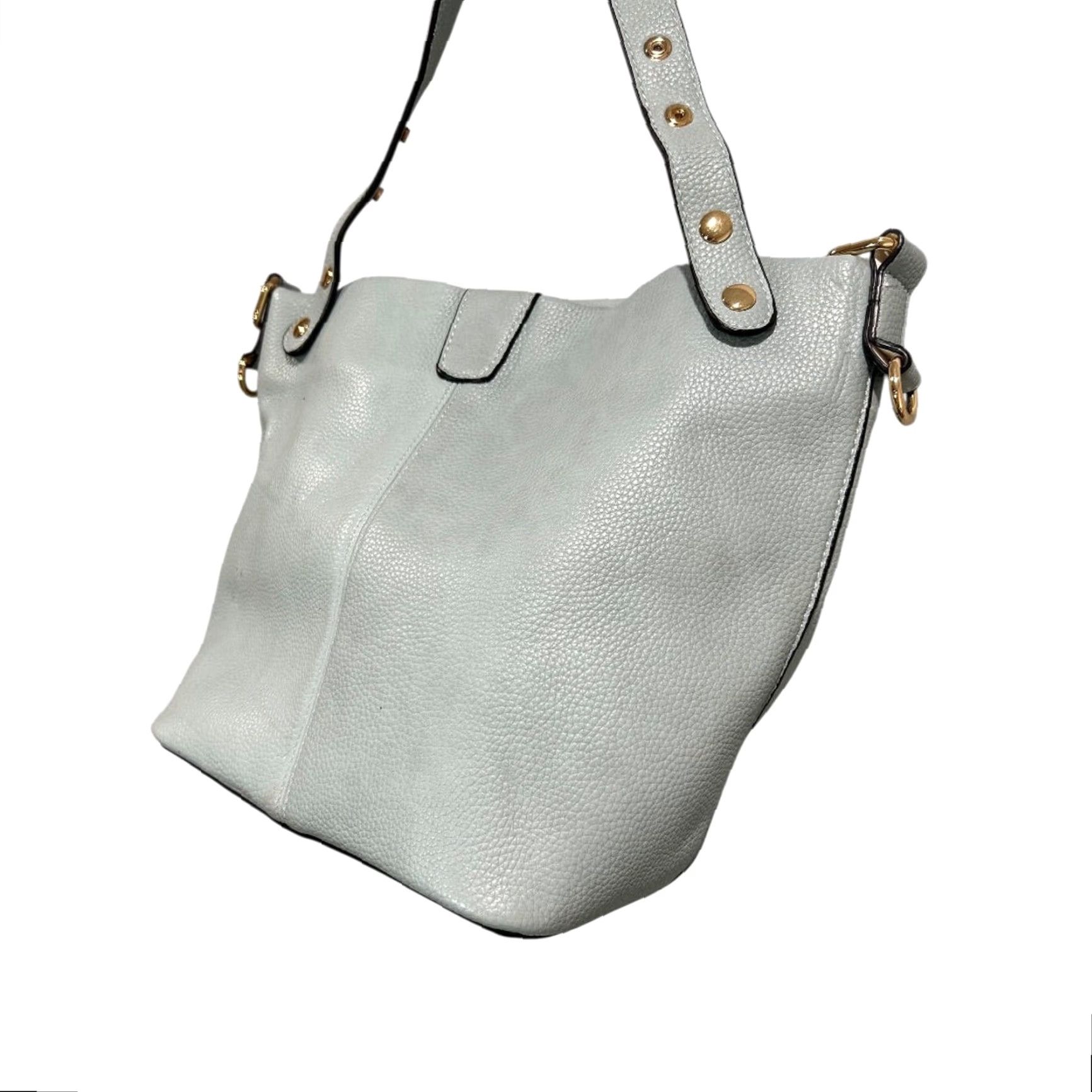 Vintage Joy Susan Pebbled Blue Vegan Leather Classic Hobo Handbag Removable Strap Size ONE SIZE - 4 Thumbnail