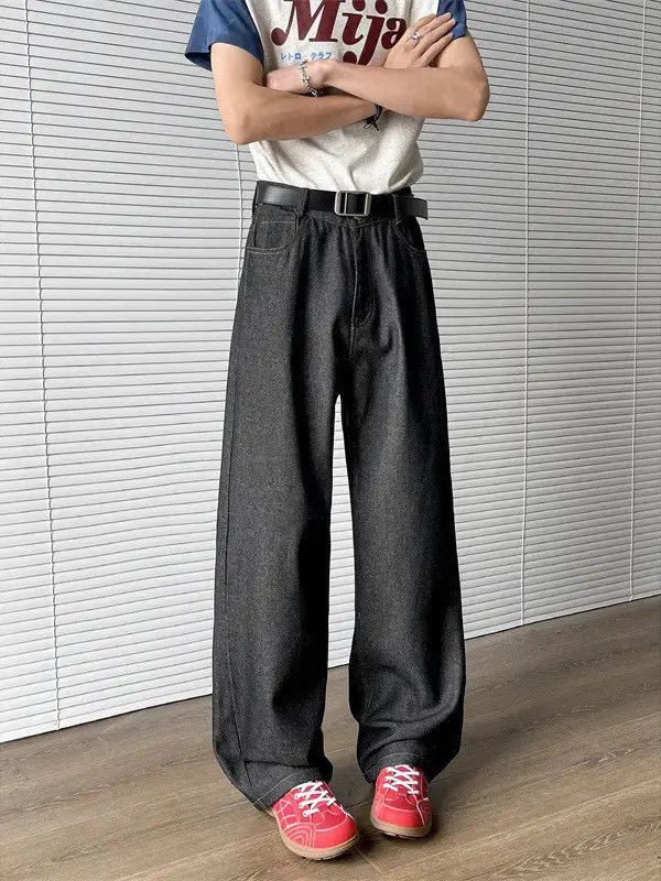 Japanese Brand Retro loose wide leg casual jeans Size US 32 / EU 48 - 3 Thumbnail
