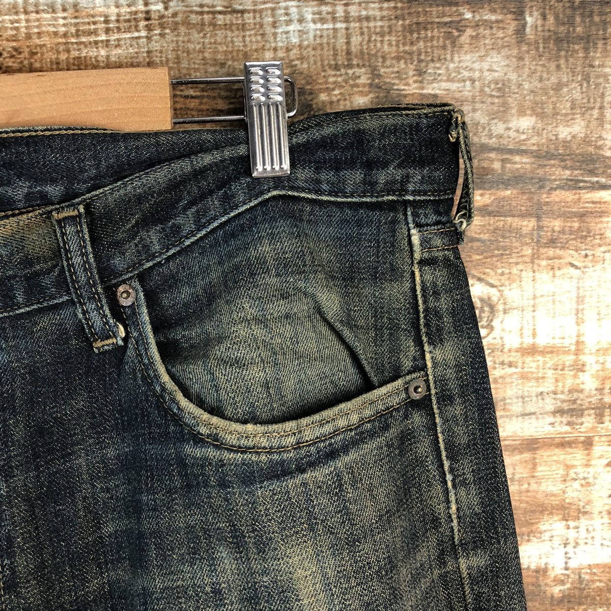 Levi's DLL Levis 533 Blue ripped Denim jeans Pants #C208 Size US 36 / EU 52 - 8 Thumbnail