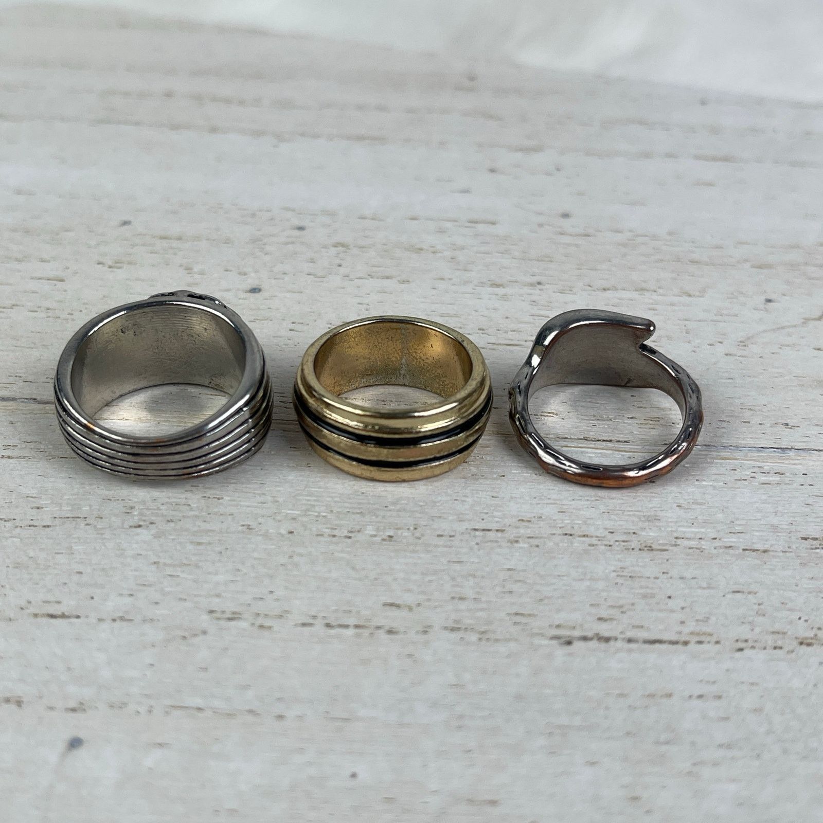 Other Rings Silver Leaves Gold Black Turquoise Howlite 5.5, 6, 6.5 Size ONE SIZE - 6 Thumbnail