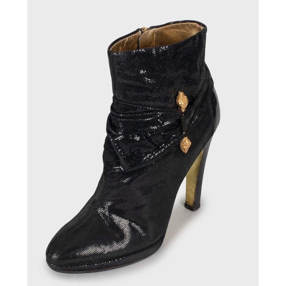 Roberto Cavalli Roberto Cavalli Black Leather Ankle Boots Sz.38.5 Size US 8.5 / IT 38.5 - 3 Thumbnail