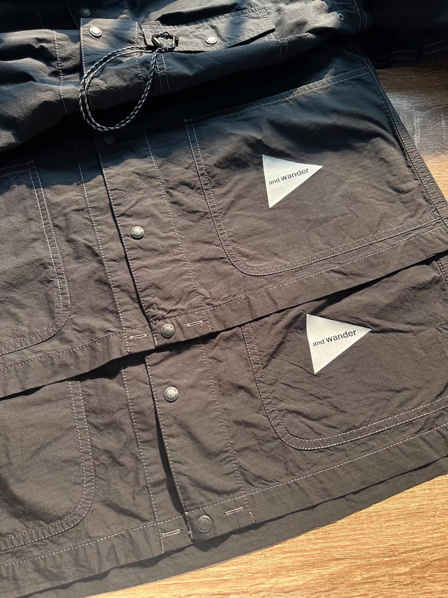 And Wander 2026SS CORDURA Cotton Rip Shirt Jacket Ｑ22 Size US L / EU 52-54 / 3 - 4 Thumbnail