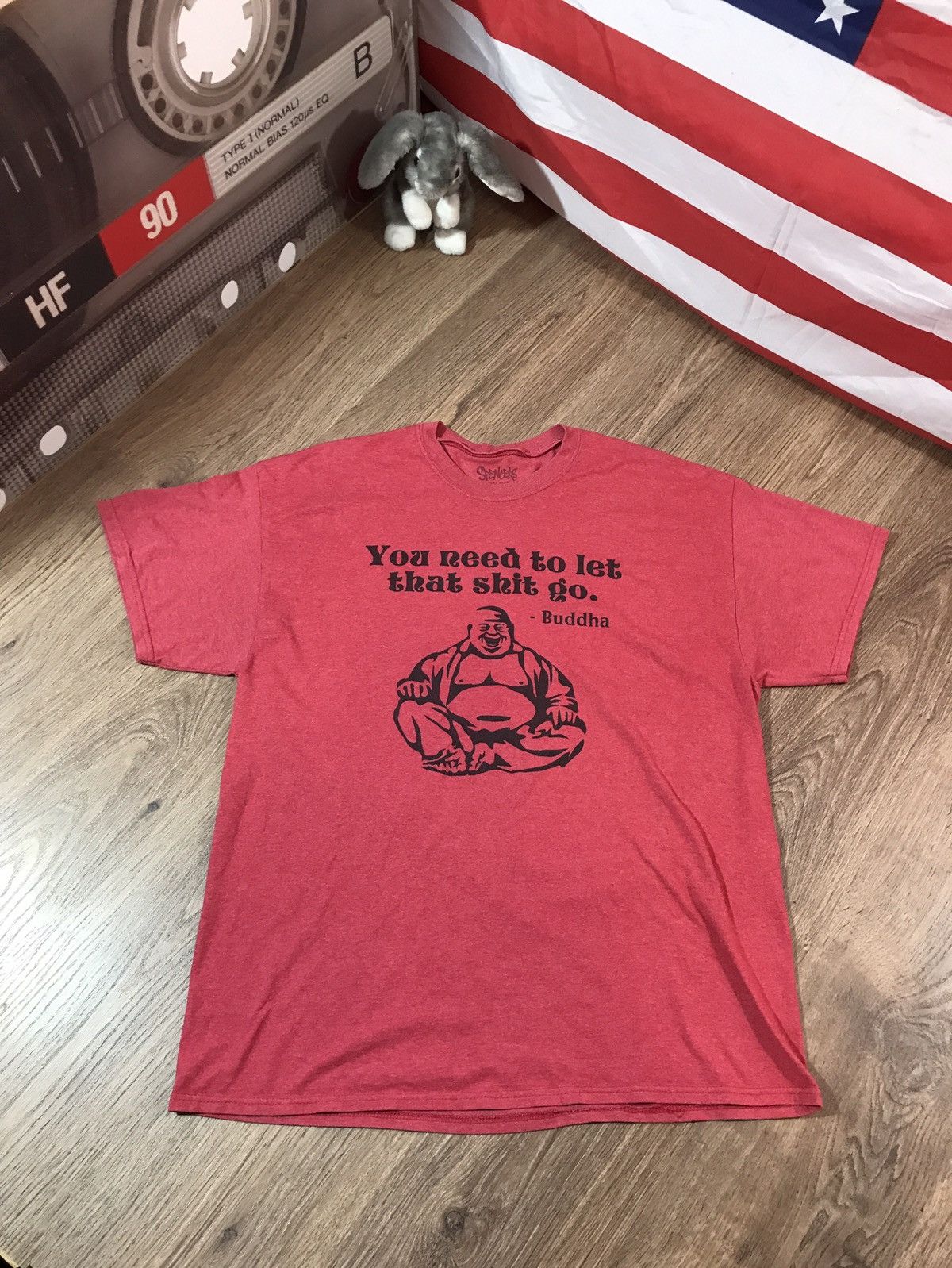 Japanese Brand × Vintage Vintage Budda t shirt true religion style humor big logo Size US XL / EU 56 / 4 - 1 Thumbnail