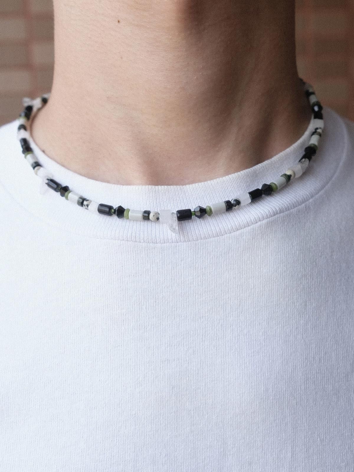 Handmade Jade Quartz Natural Stone Handmade Beaded Necklace 16.1in Size ONE SIZE - 1 Thumbnail