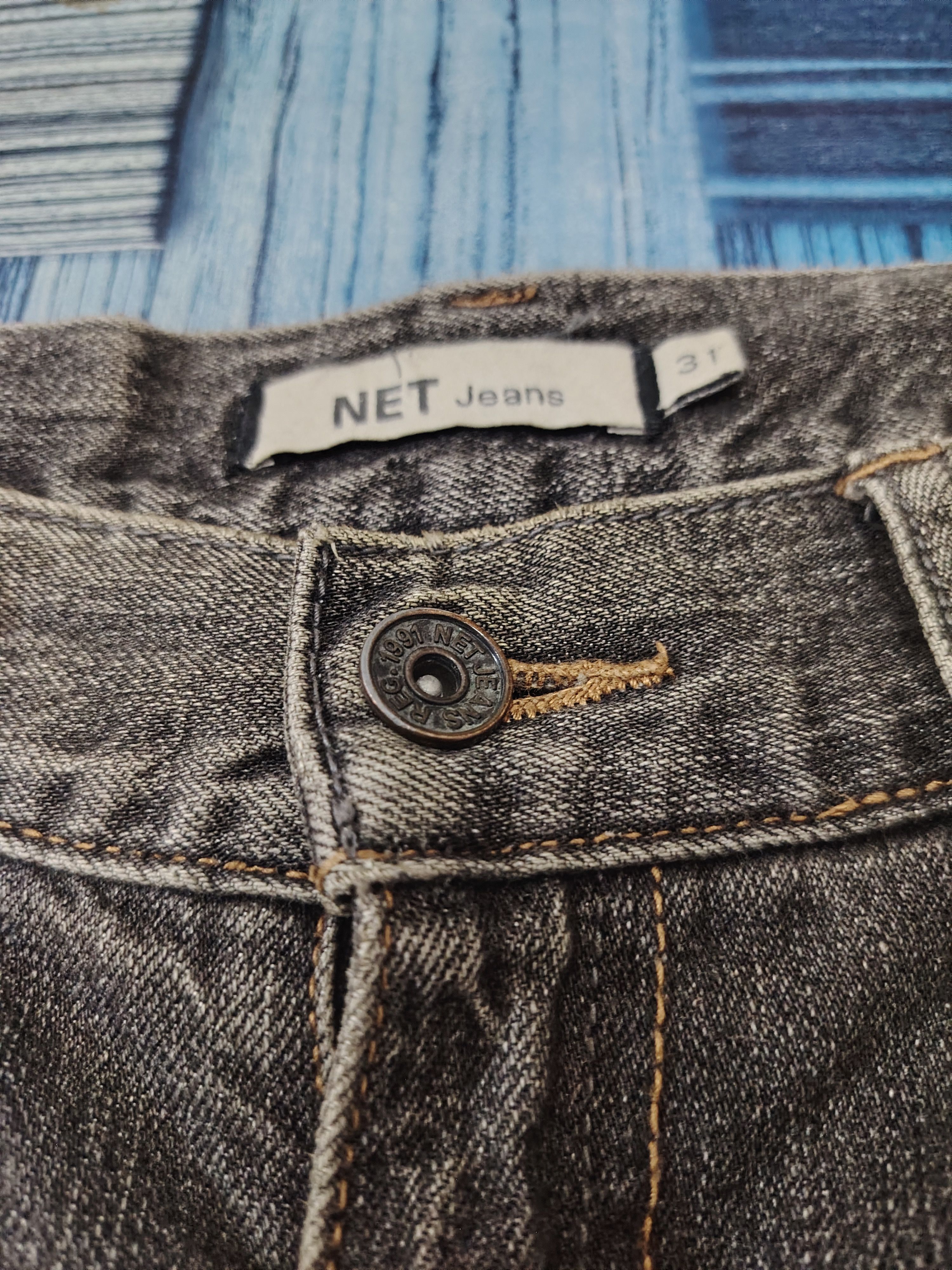 Ne-Net Japanese Net Jeans Distressed Jeans Ripped Jeans Mudwash Size US 31 - 10 Thumbnail