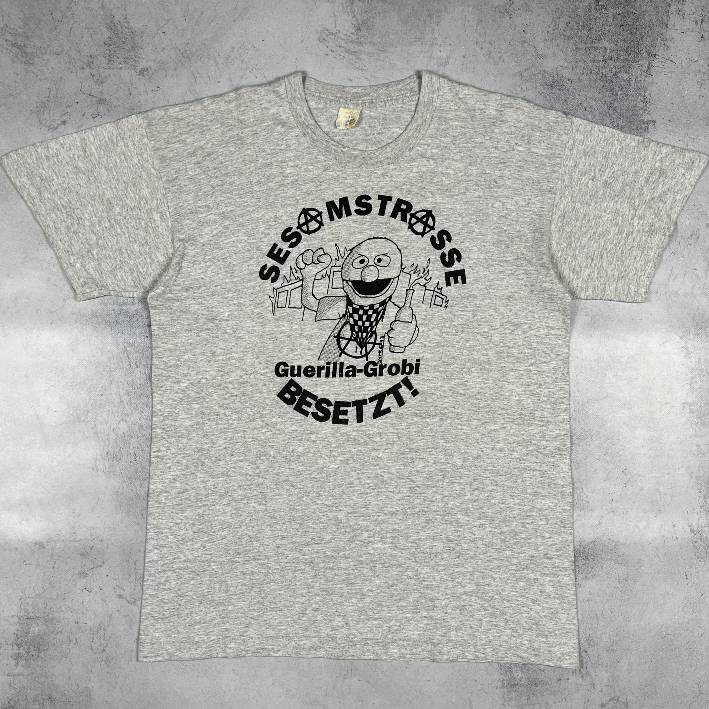 Vintage Vintage Sesame Street Anarchy Parody Humor T Shirt 1993 Size US L / EU 52-54 / 3 - 2 Thumbnail