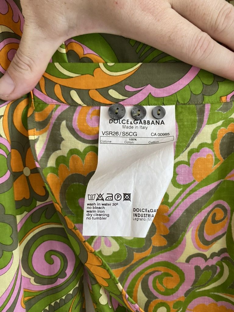 Dolce & Gabbana Green Paisley Long Sleeve Button Up Shirt EU 44 Size US S / EU 44-46 / 1 - 3 Thumbnail
