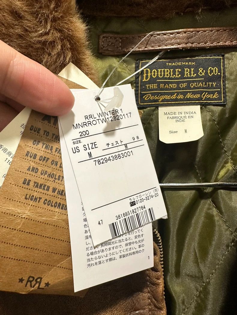 RRL Ralph Lauren RRL Ralph Lauren 24 Sheerling Collar Leather Car Coat made Size US M / EU 48-50 / 2 - 6 Thumbnail