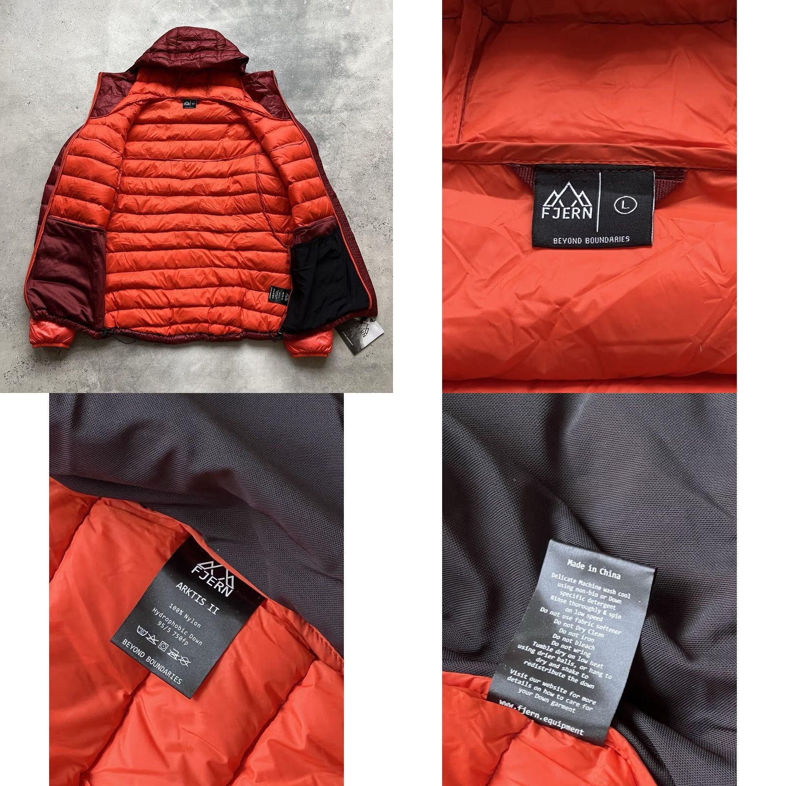Vintage FJERN DOWN JACKET PUFFER MEN'S L Jacket Adult L Rust Nylon Full Zip Outdoor - Mens Size US L / EU 52-54 / 3 - 8 Thumbnail