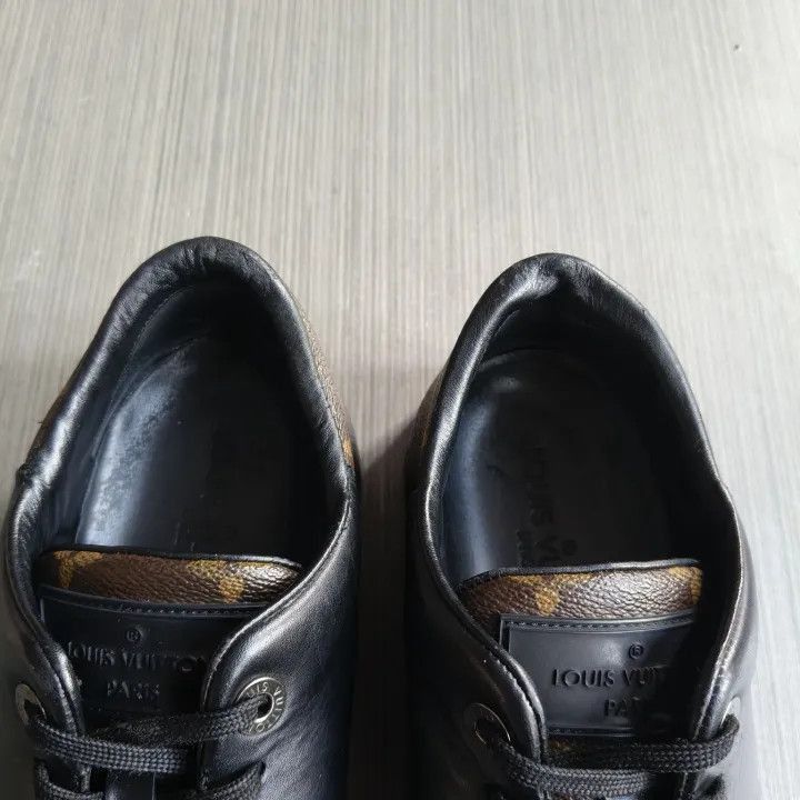 Louis Vuitton Louis Vuitton Black Leather Sneakers -2508 Size US 8 / EU 41 - 9 Thumbnail