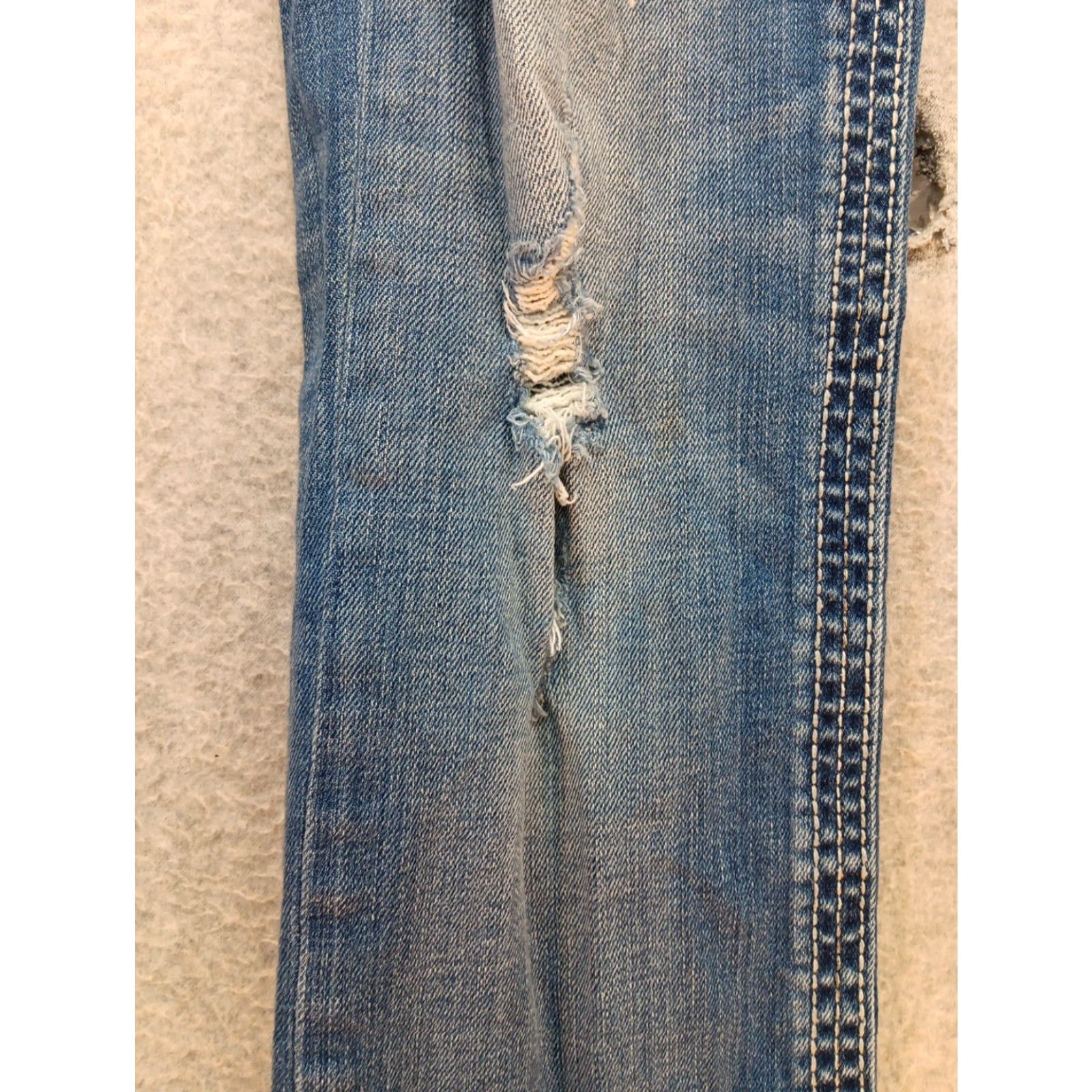 Vintage BKE Buckle Jeans Women's 26R 31.5L Stella Straight Stretch Denim Distressed Jeans Blue 5-Pocket Logo Button Zip Mens Womens Girls? Size 26" / US 2 / IT 38 - 5 Thumbnail