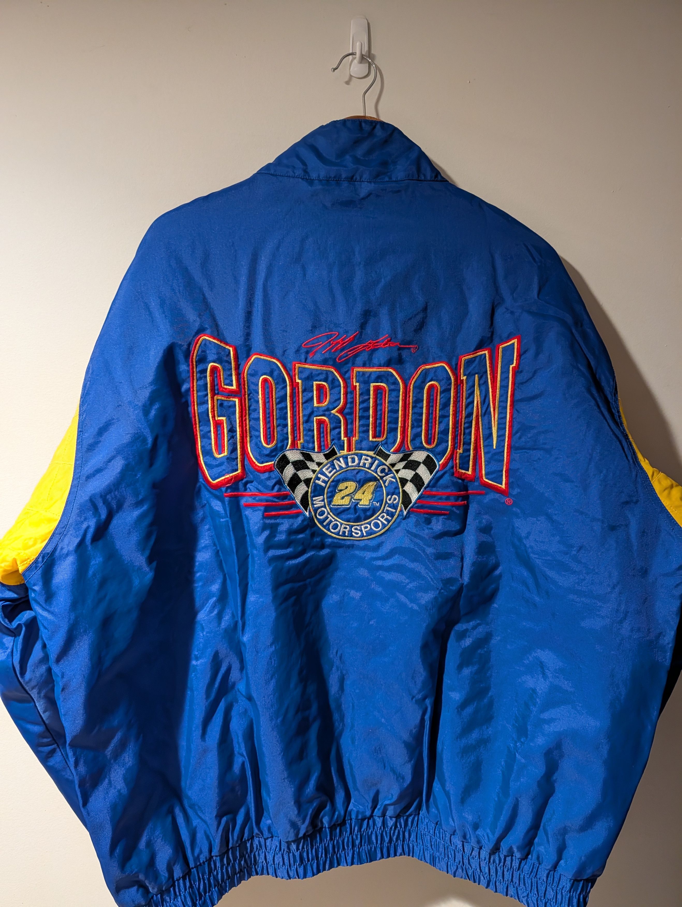 NASCAR Vintage 90s Jeff Gordan Dupont Racing Nascar Nutmeg Jacket Size US XL / EU 56 / 4 - 9 Thumbnail