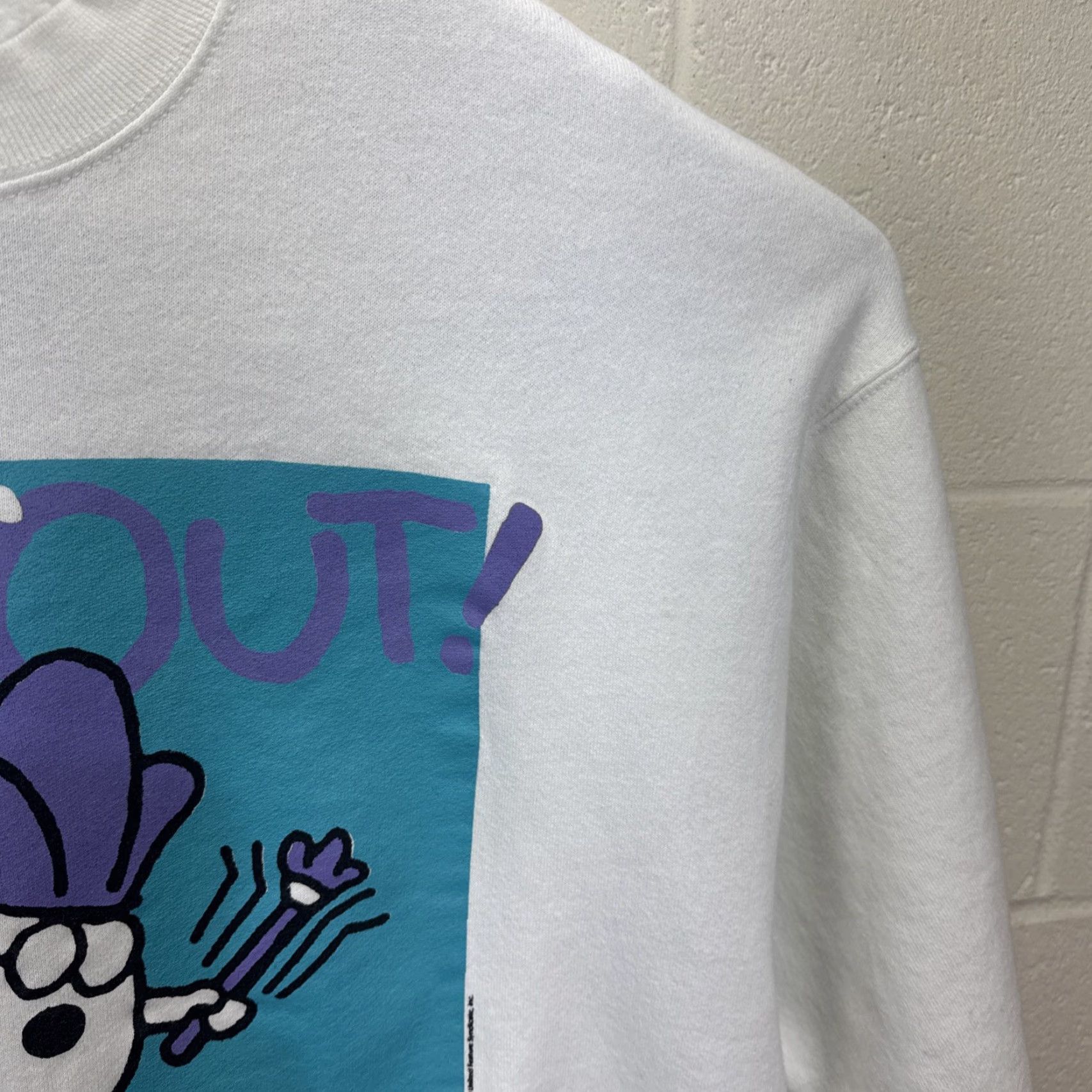 Fruit Of The Loom VINTAGE Fruit of the Loom Dilbert Dogbert Out Out Sweatshirt Crewneck White Mens XXL 80s 90s Cartoon Graphic Print Pullover Sweatshirt Men Size US XXL / EU 58 / 5 - 7 Thumbnail