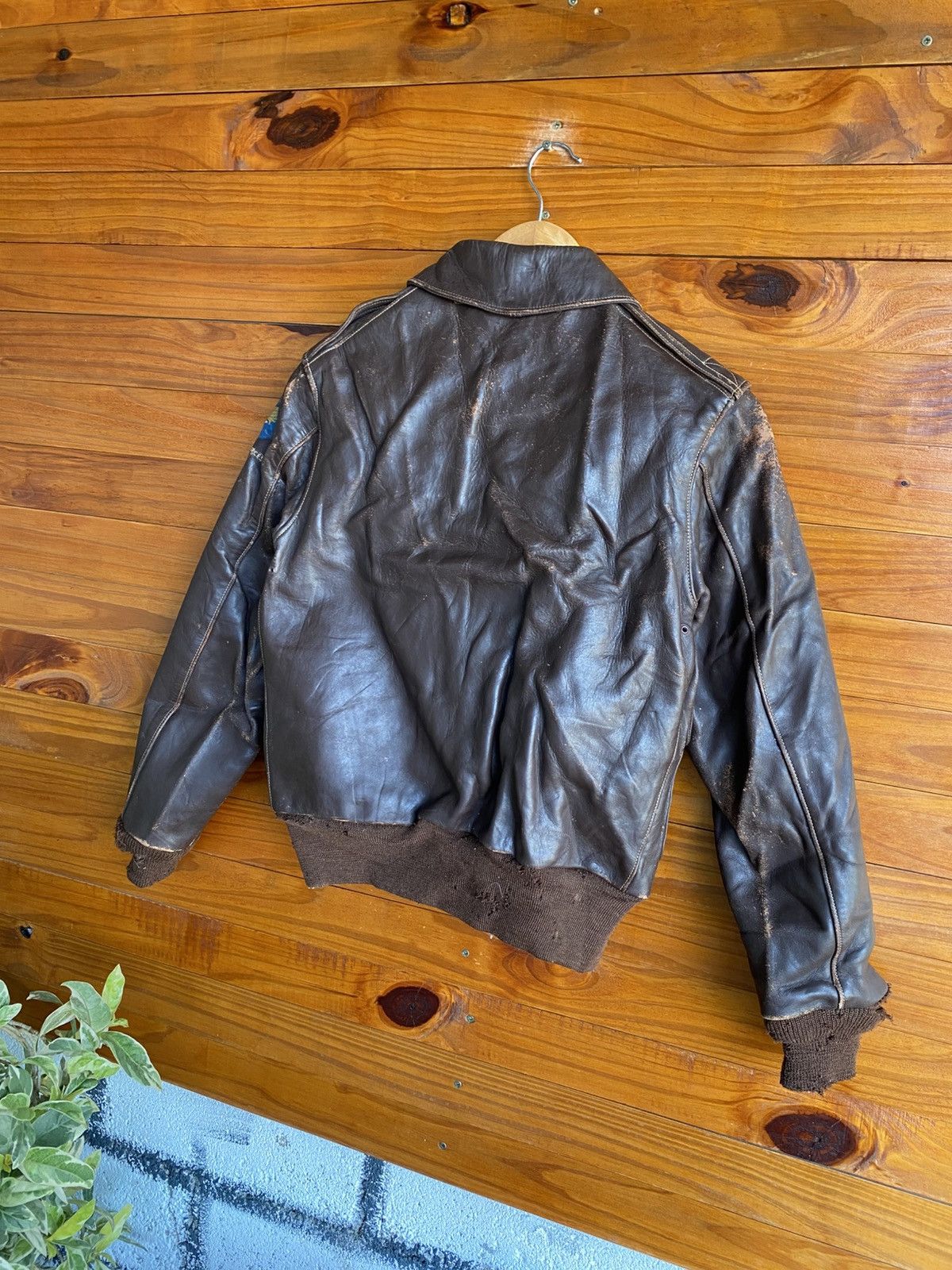 Vintage 90s Buzz Rickson Type A-2 Leather Flight USAFJacket - www 