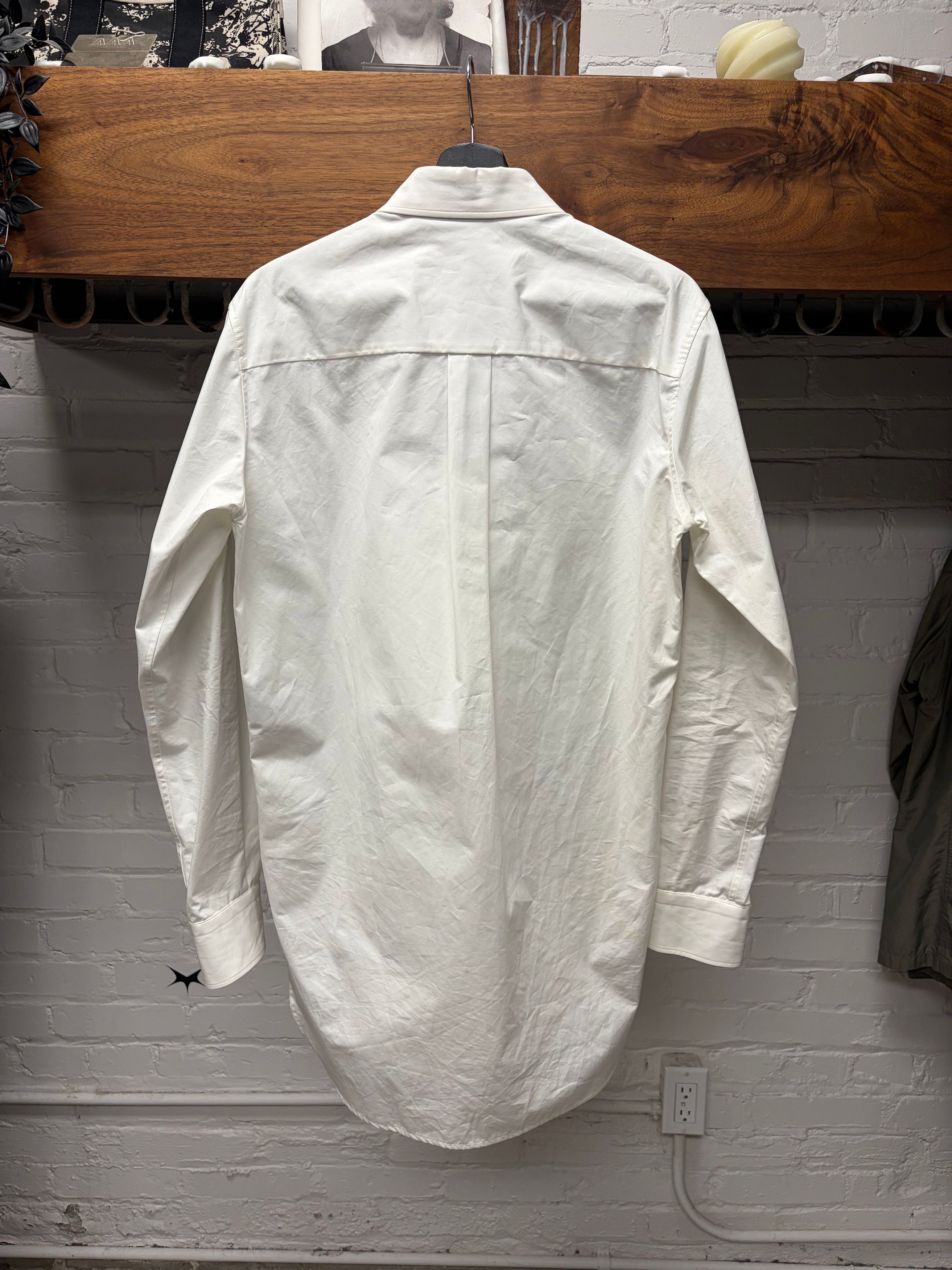 Bottega Veneta Pre AW2020 Bottega Veneta ‘Padded Bib’ White Cotton Button Down Shirt Size US L / EU 52-54 / 3 - 4 Thumbnail