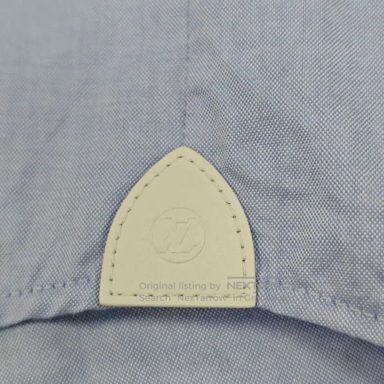 Louis Vuitton Louis Vuitton Blue Embroidered Logo Leather Badge Shirt Size XS / US 0-2 / IT 36-38 - 9 Thumbnail