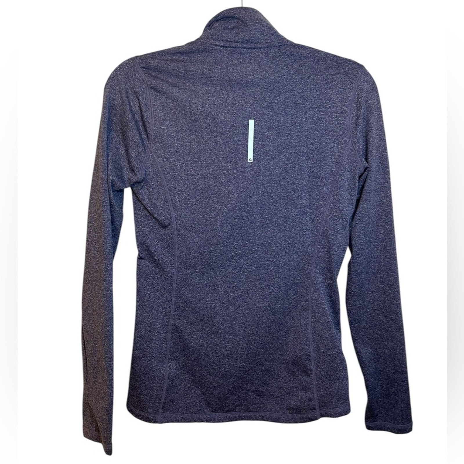 Reebok Reebok Purple Long Sleeve Fleece Quarter Zip Active Top Size XS / US 0-2 / IT 36-38 - 2 Thumbnail