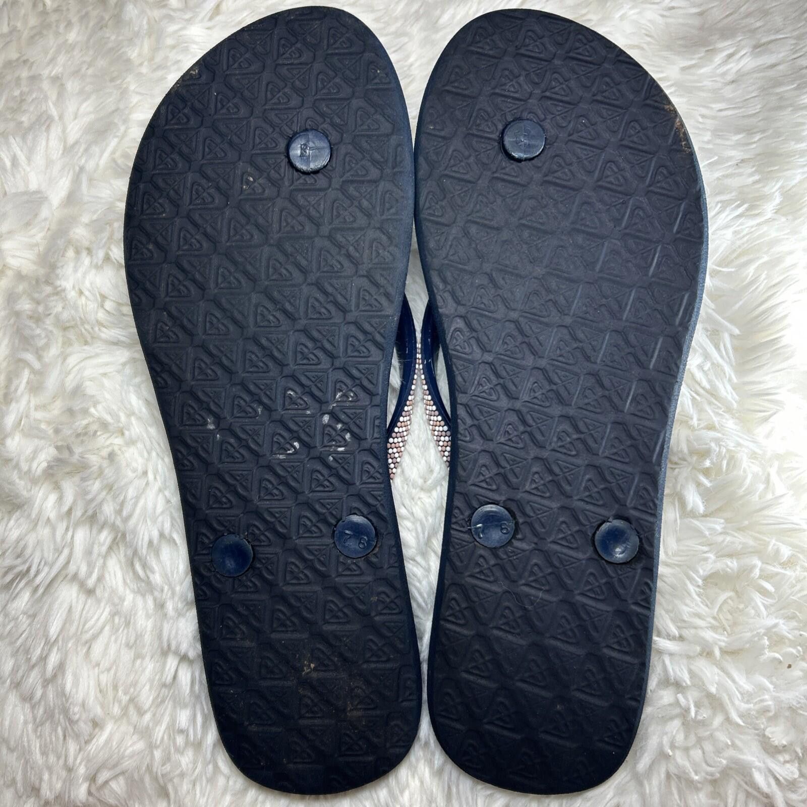 Royal Robbins ROXY Lei Women’s Sz. 7-8 Beads Beach Summer Stripe Flip-Flop Size US 6 / IT 36 - 8 Thumbnail