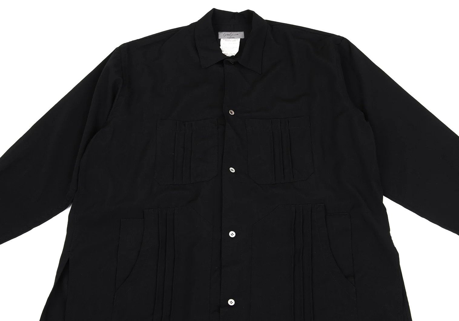 Yohji Yamamoto Yohji Yamamoto Wool Pintuck Pocket Shirt Jacket Size US M / EU 48-50 / 2 - 2 Thumbnail