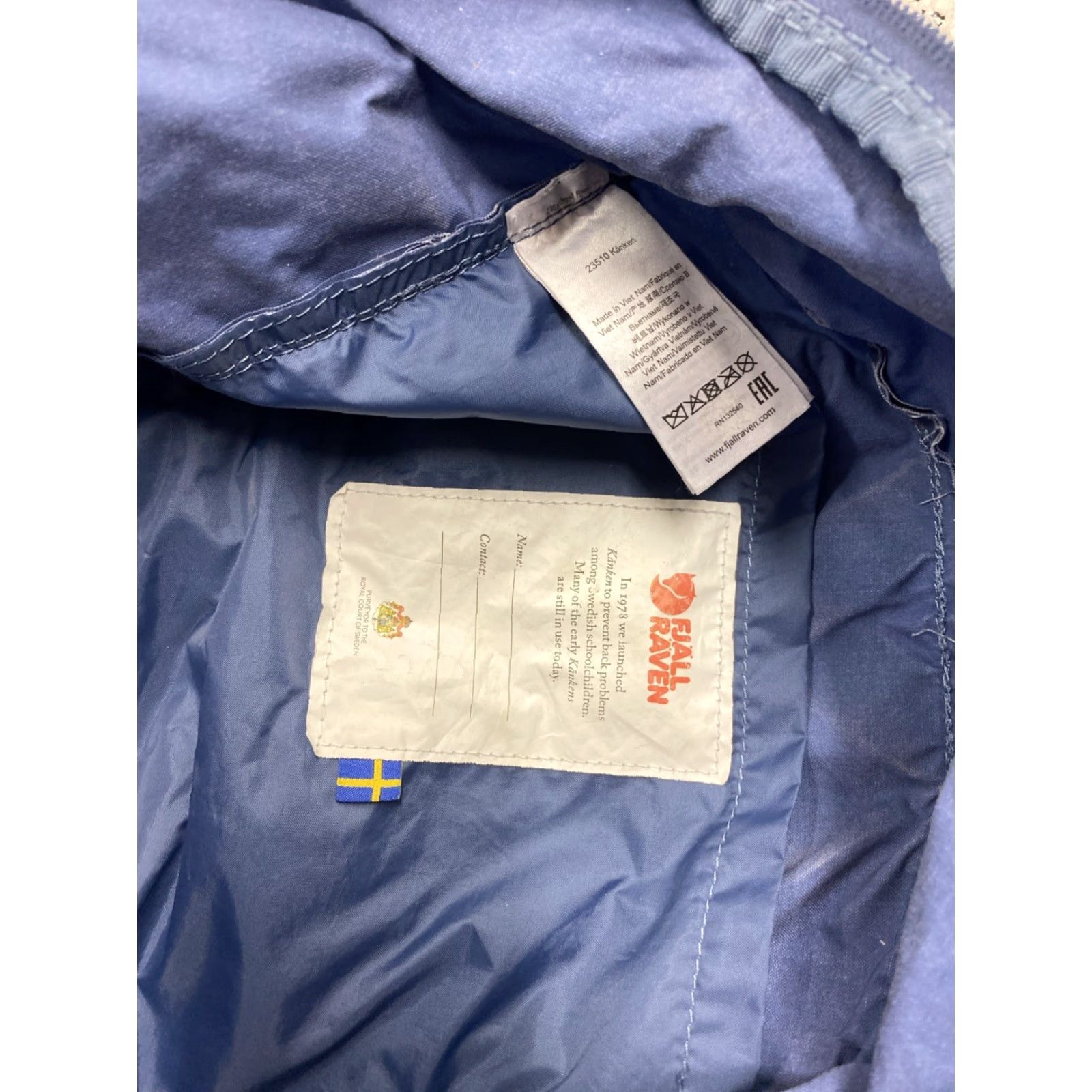 Vintage Fjällräven Kanken Backpack Daypack Book Bag 23510 Blue Preppy Classic College Preppy Unisex Adults Medium Backpack Mens Womens Boys Girls Bag Size ONE SIZE - 5 Thumbnail