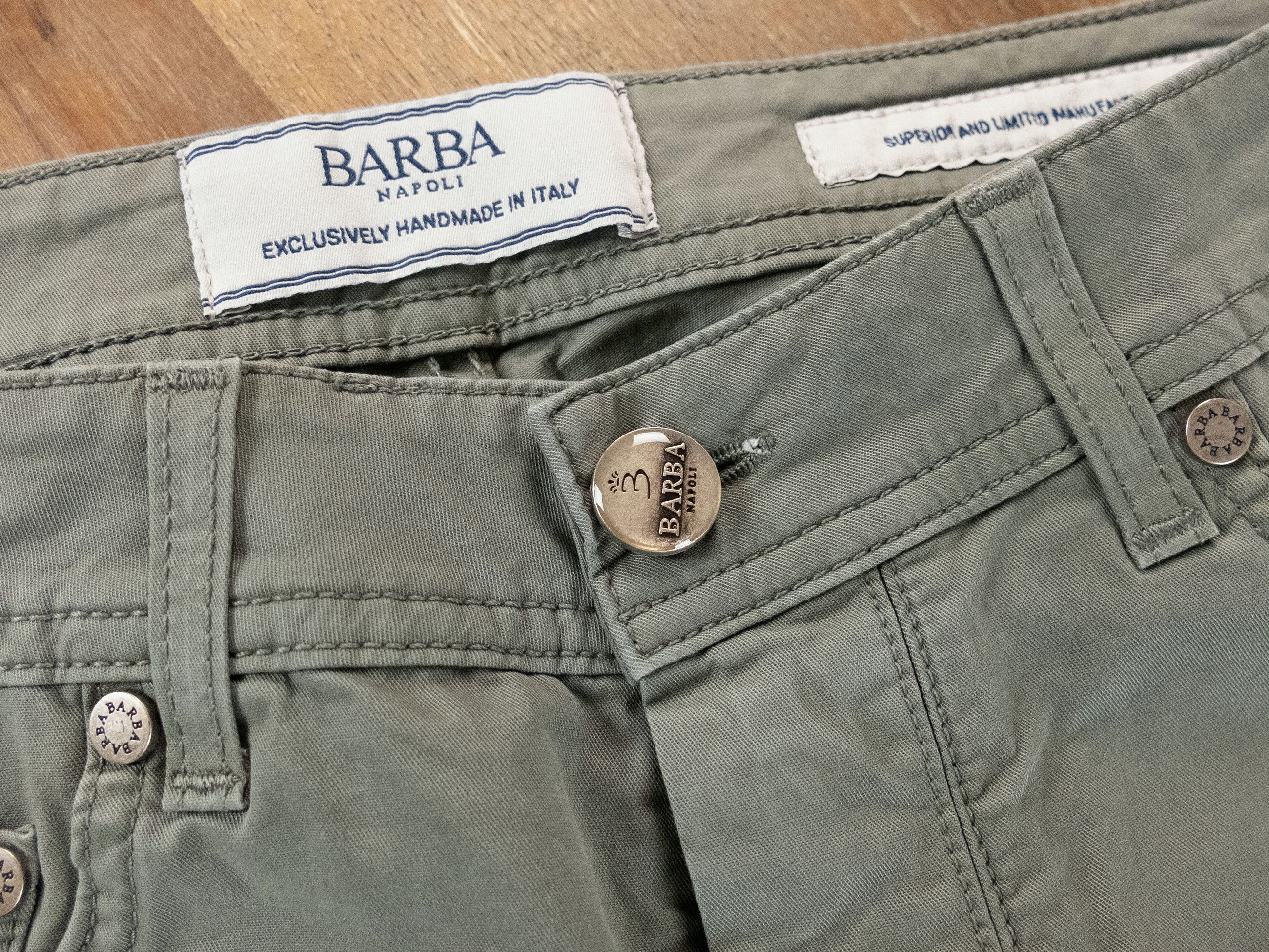 Barba Napoli BARBA Napoli green slim fit lightweight jeans Size 33 Size US 33 - 3 Thumbnail