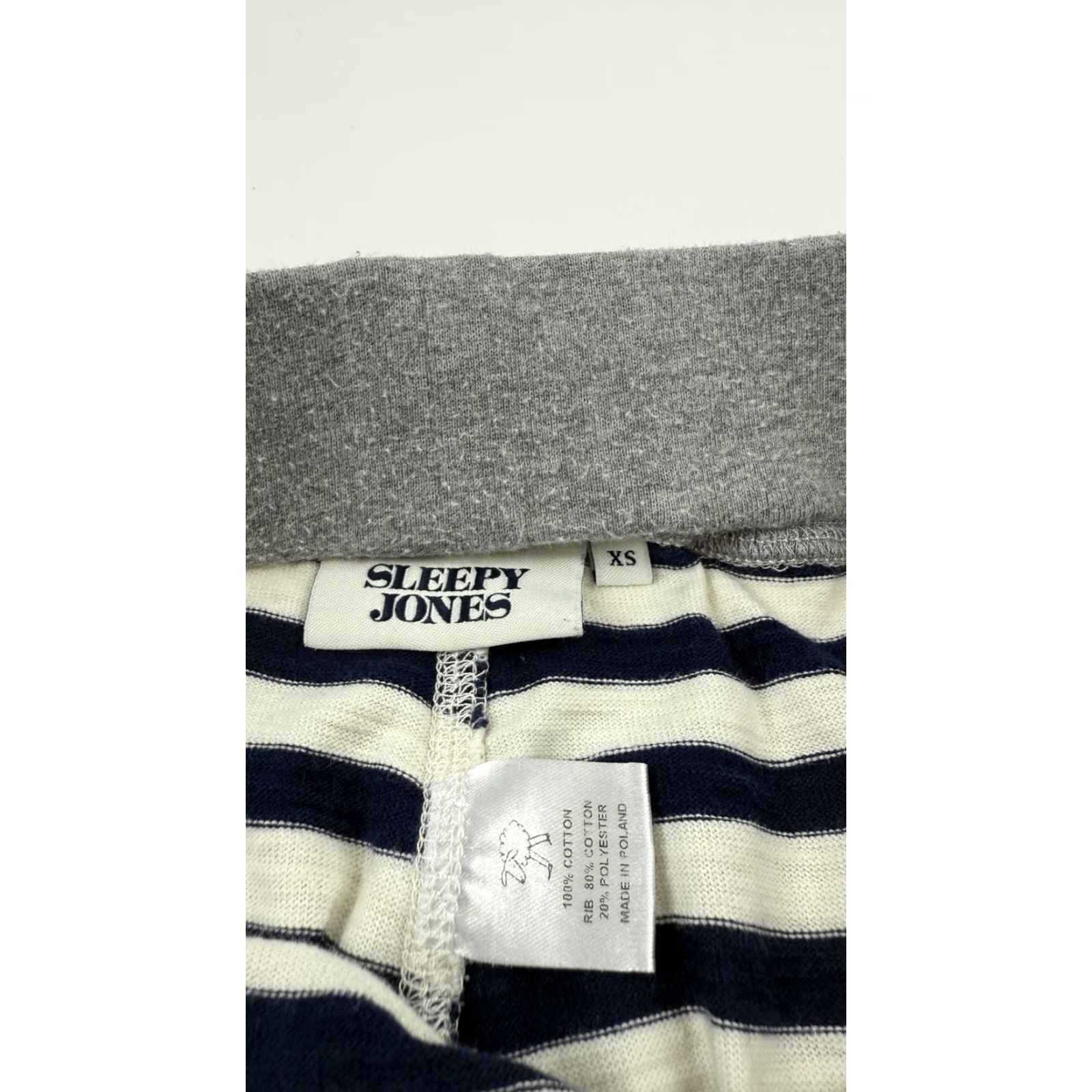 Sleepy Jones VINTAGE Sleepy Jones Pajama Pants Womens XS Navy White Stripe Lounge Bottoms Size 26" / US 2 / IT 38 - 3 Thumbnail