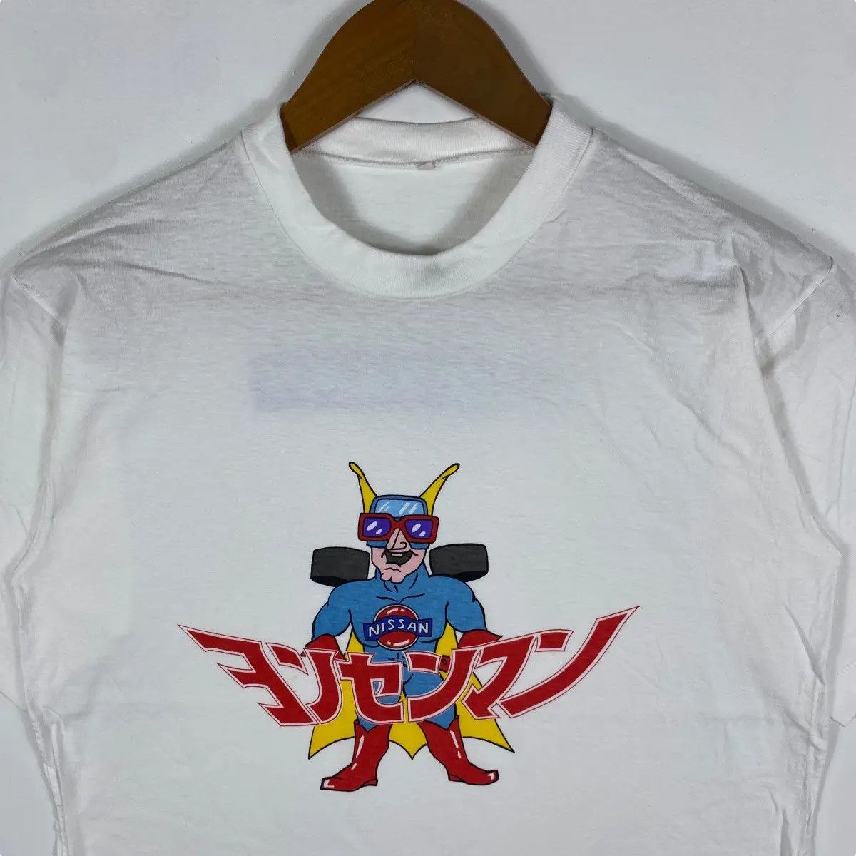 Japanese Brand Vintage 80's NISSAN Car Cartoon Graphic Promo Tee Shirt Size US L / EU 52-54 / 3 - 2 Thumbnail