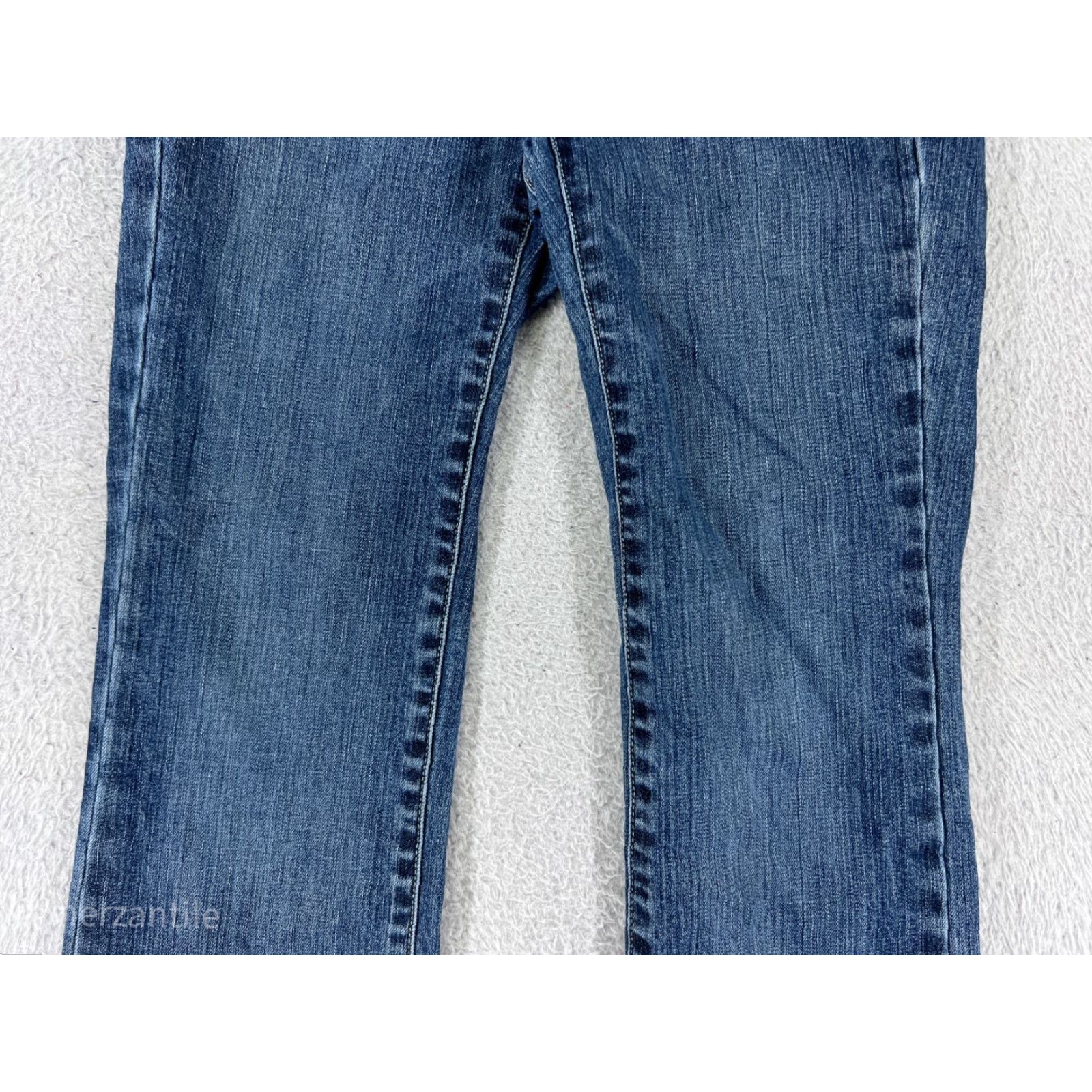 Vintage NOIR Jeans Womens 4 Bootcut Denim Blue Floral 30 in Inseam 5-Pocket Cotton Blend Regular Stretch Spring Summer Womens Jeans Size 27" / US 4 / IT 40 - 6 Thumbnail