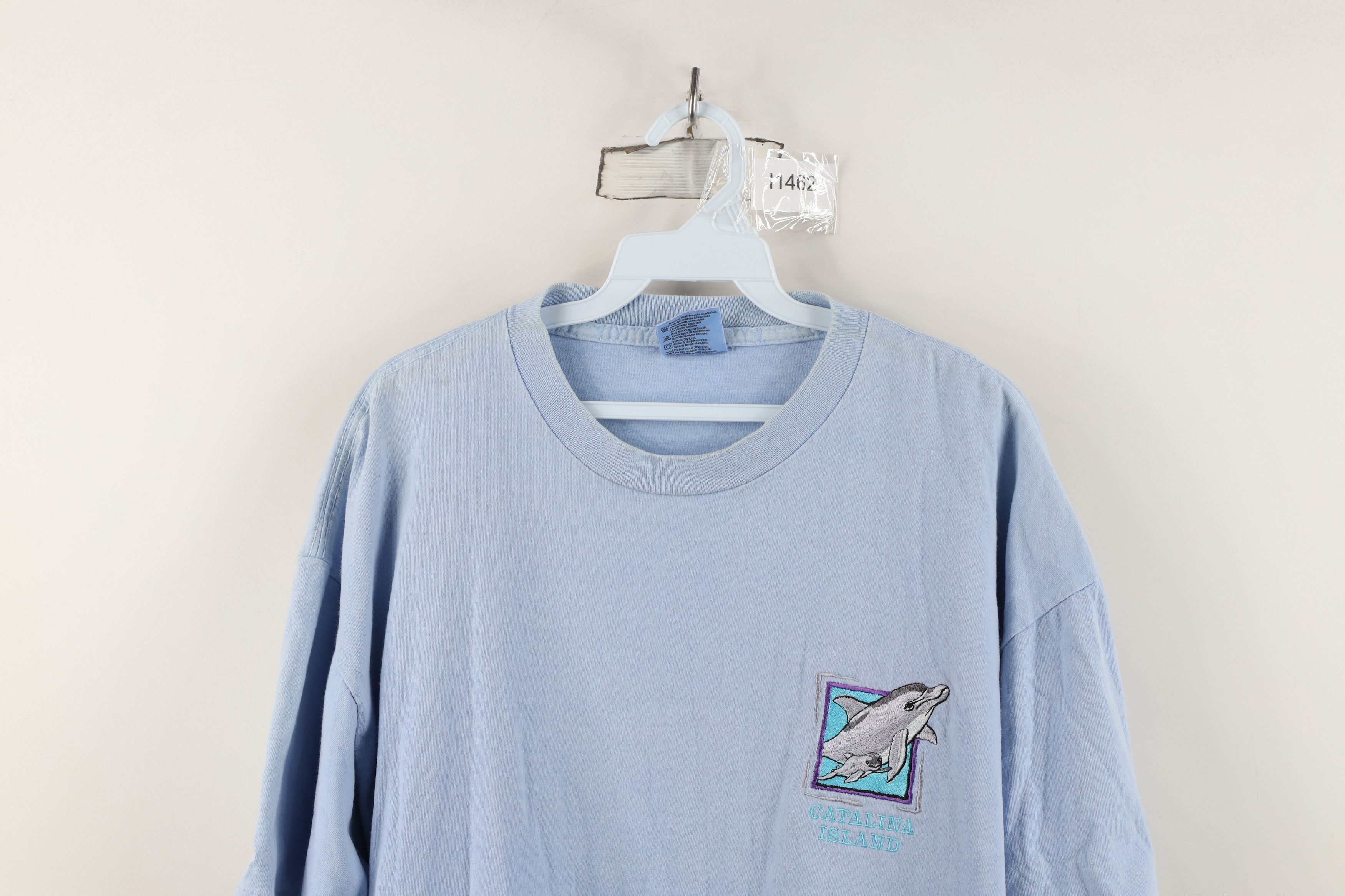 Vintage Vintage 90s Streetwear Spell Catalina Island Dolphin T-Shirt Size US XL / EU 56 / 4 - 2 Thumbnail