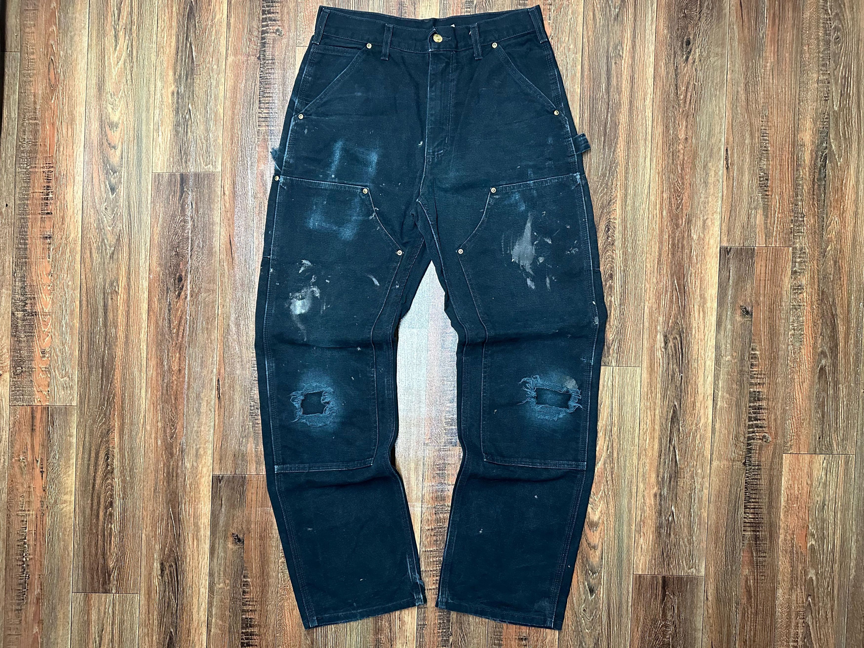 Vintage Carhartt double knee B01 BLK 31×32