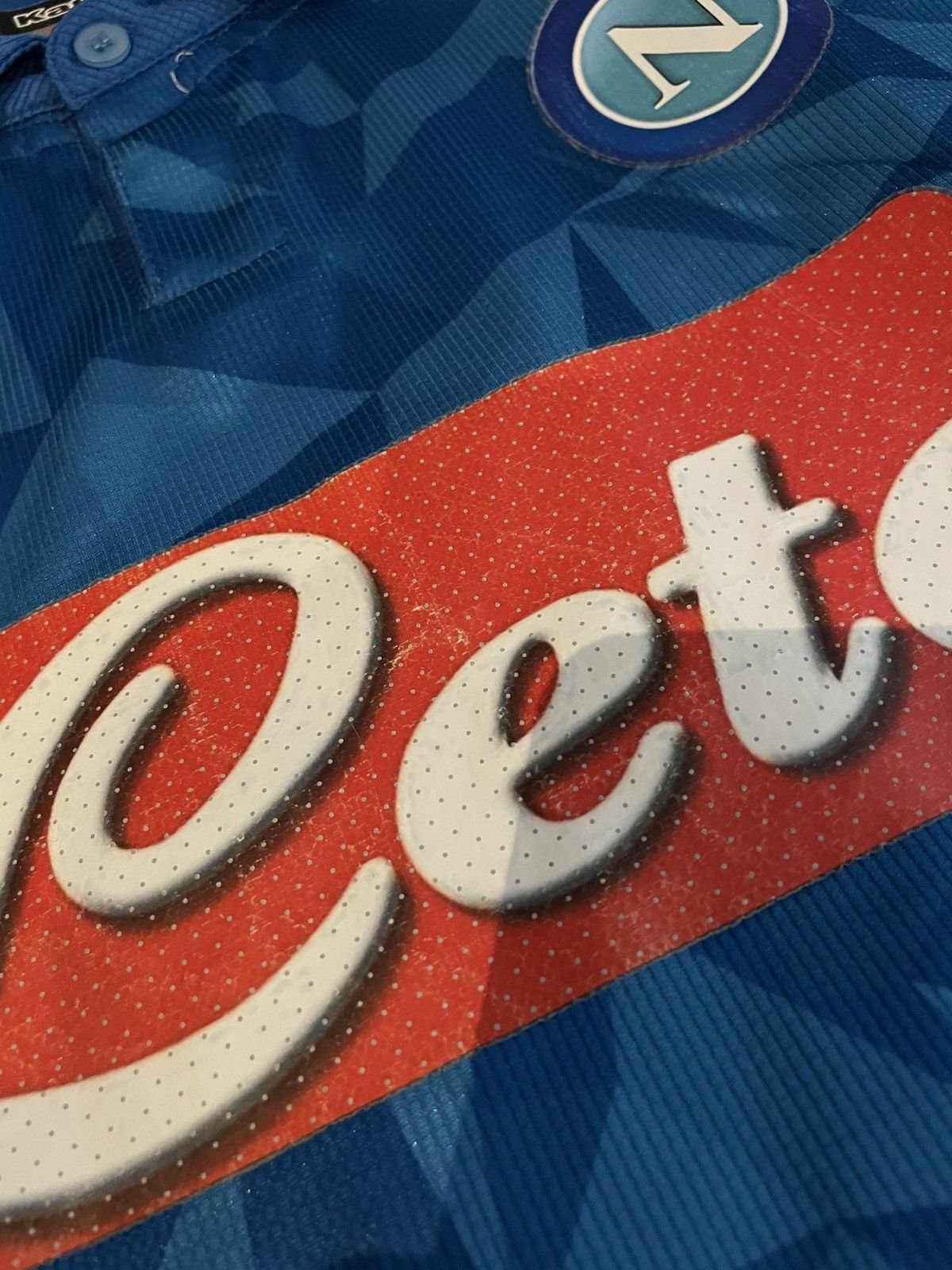 Kappa SSC Napoli Maradona 2018-2019 Home Kit Soccer Jersey Shirt Size US S / EU 44-46 / 1 - 4 Thumbnail