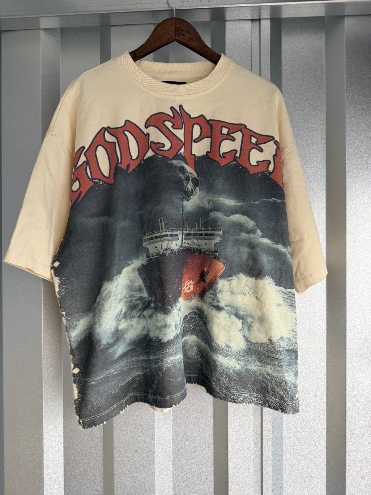 Godspeed Sea Sick T-Shirt Bone