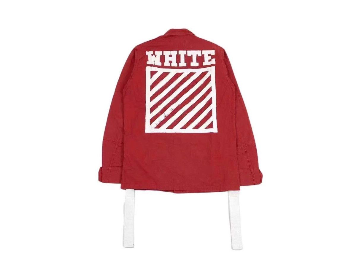 Off-White Off-White 16FW Painted Oversized Jacket Size US XXS / EU 40 - 2 Thumbnail