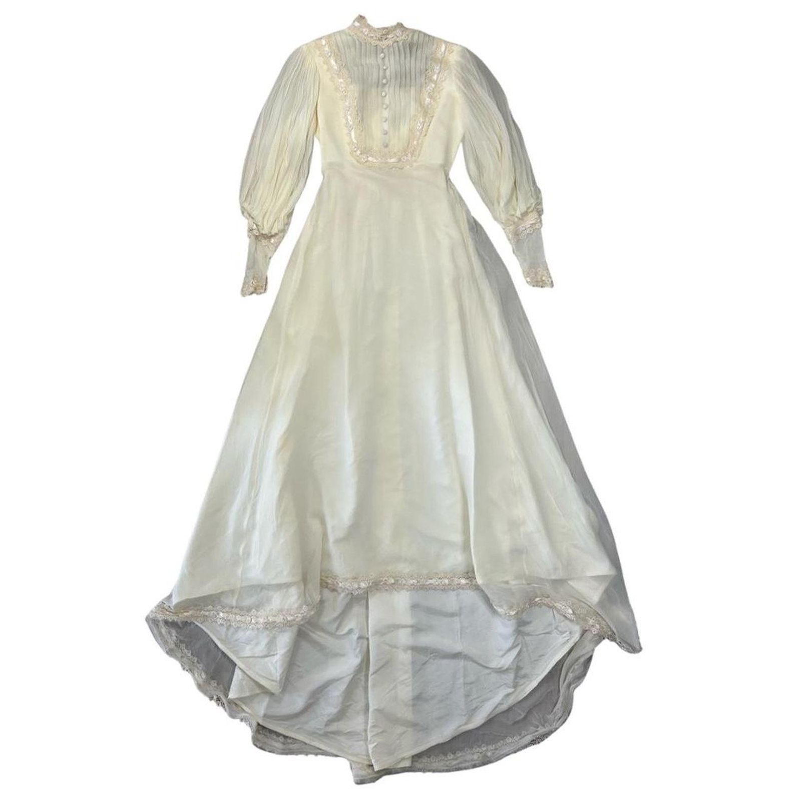 Vintage 70s vintage prairie dress victorian maxi wedding dress Size S / US 4 / IT 40 - 1 Thumbnail