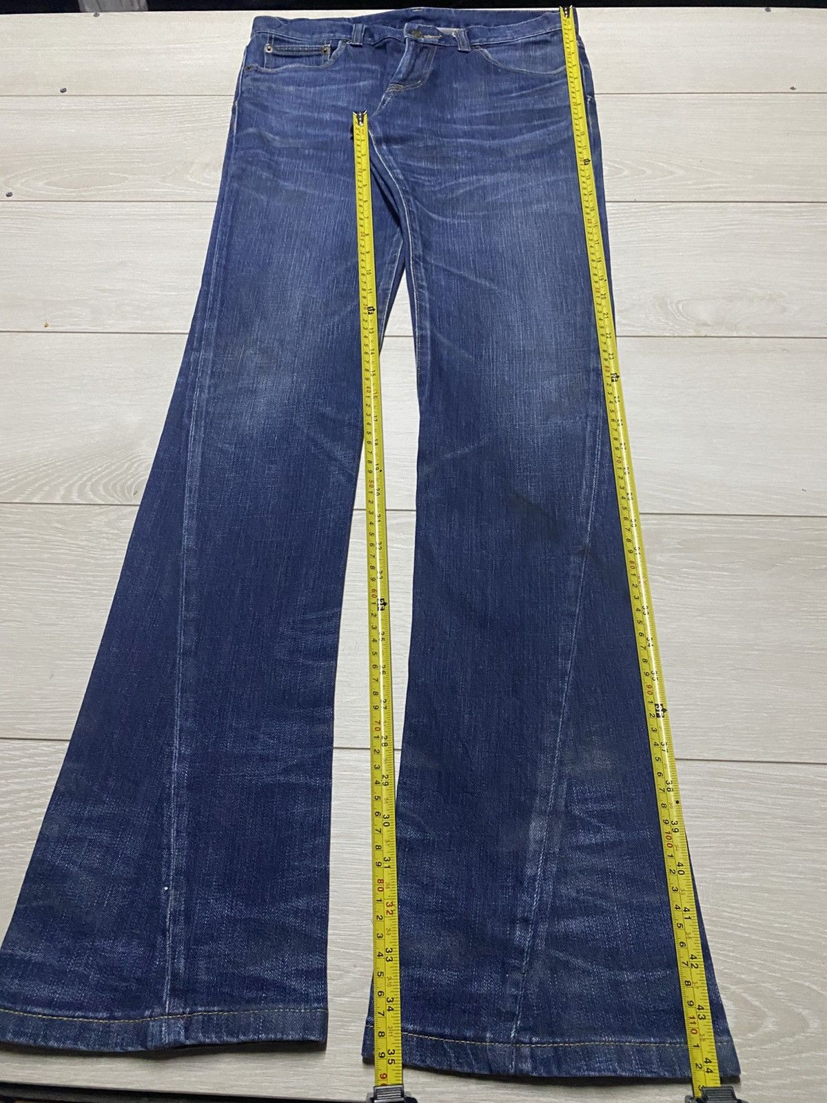 Tornado Mart Vintage Tornado Mart Blue Wash Twist Leg Bootcut Flare Jeans Size US 32 / EU 48 - 17 Thumbnail