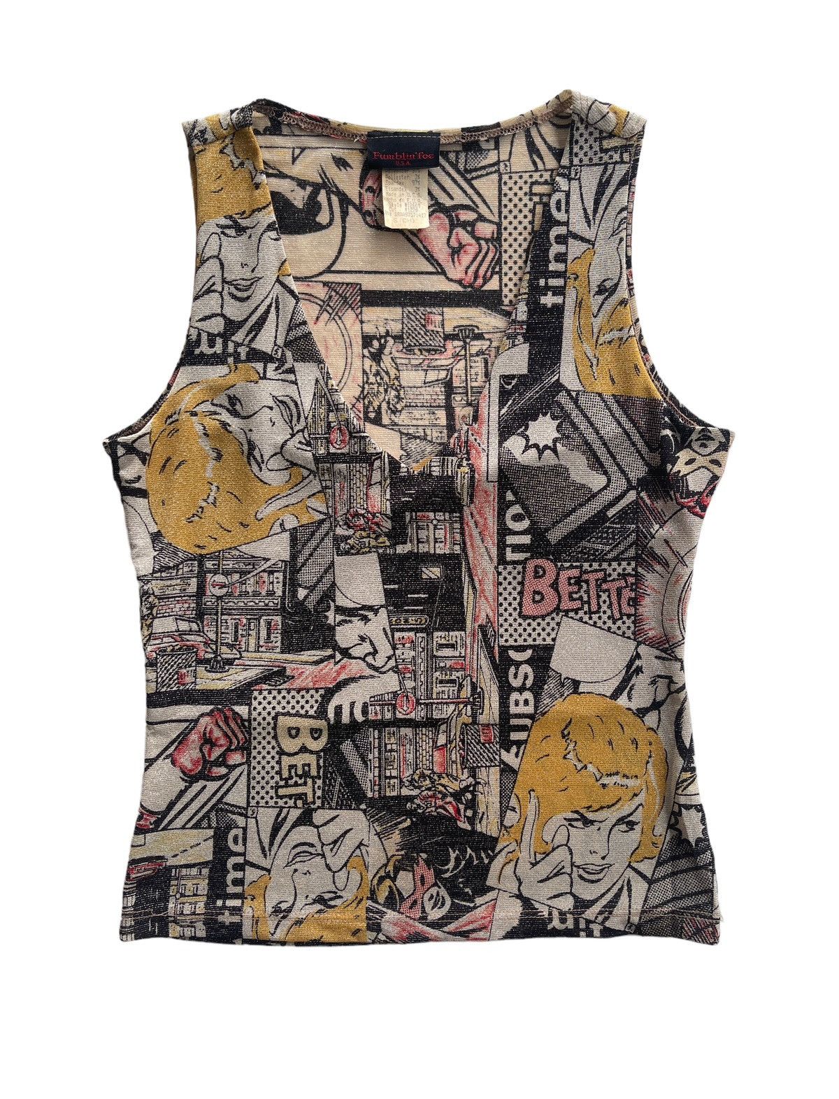 Vintage Vintage Fullprint Fitted Tank Top Size S / US 4 / IT 40 - 1 Thumbnail