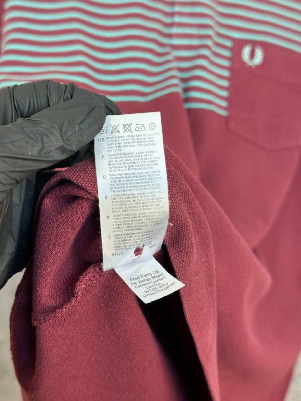 Fred Perry Fred Perry Polo Shirt Striped with Pocket Slim Fit Size US XL / EU 56 / 4 - 12 Thumbnail
