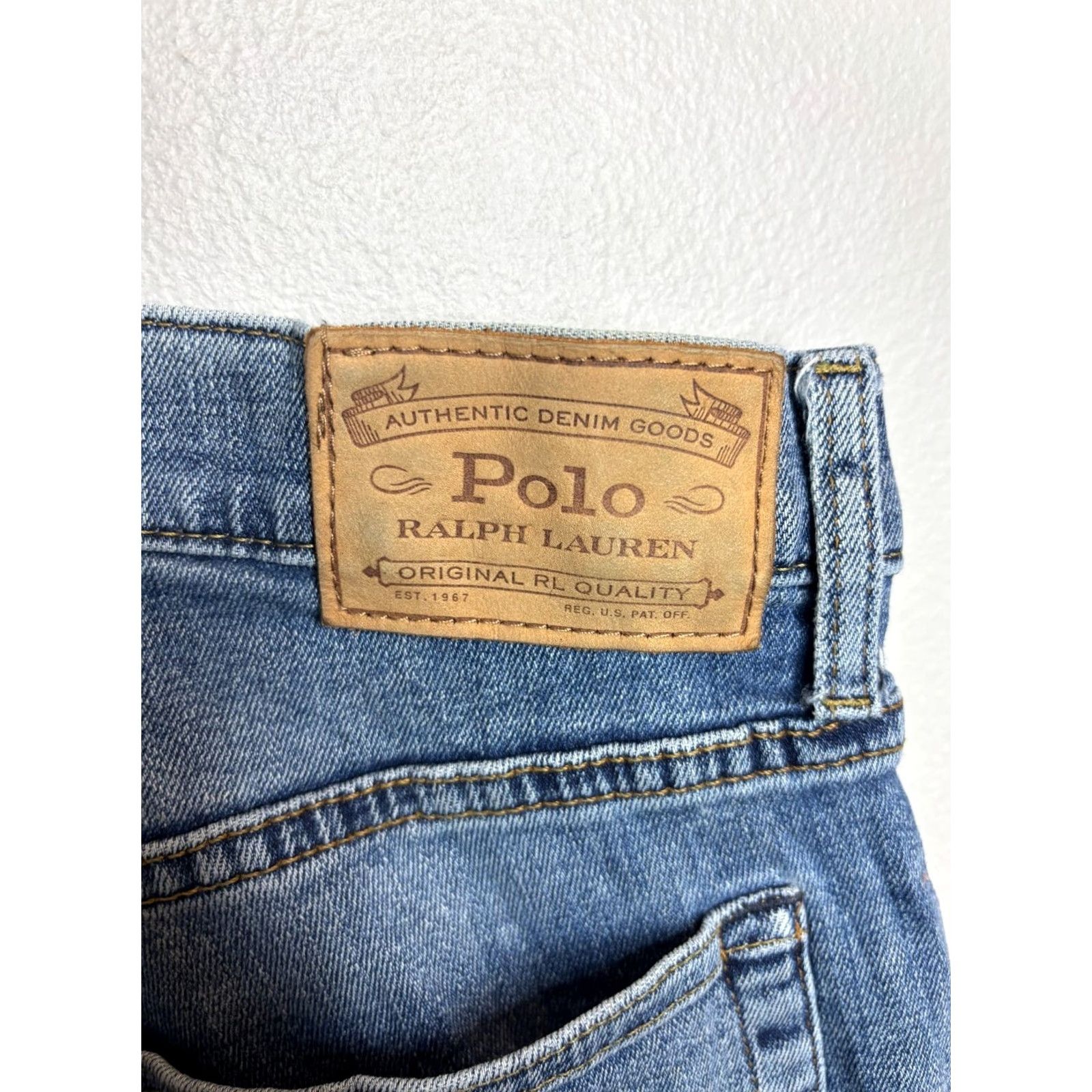 Polo Ralph Lauren Polo Ralph Lauren Jeans The Thompson Relaxed 34x34 Medium Wash Blue Denim 5-Pocket Mens Straight 90s Style Size US S / EU 44-46 / 1 - 7 Thumbnail