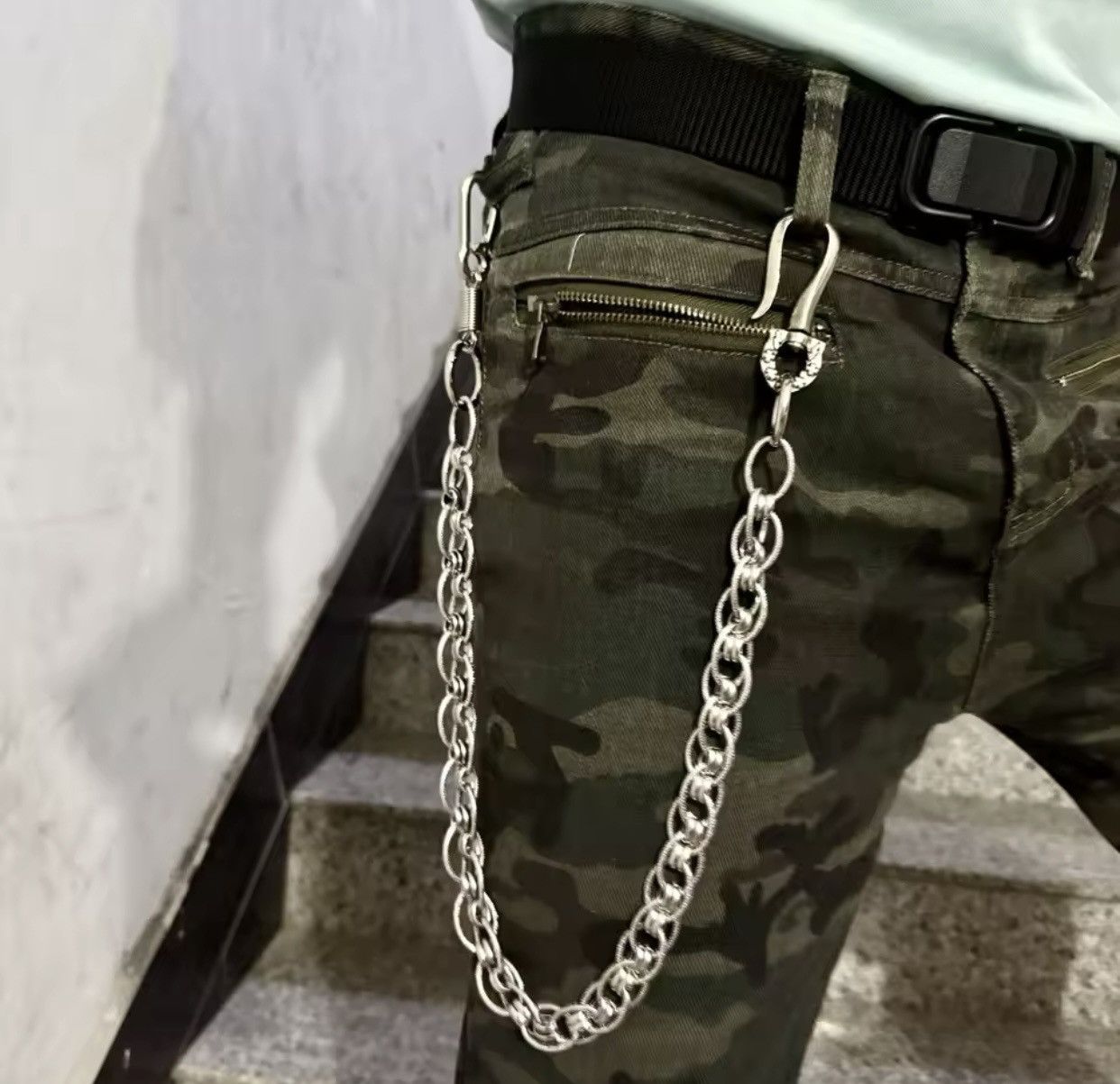 Jewelry punk style wide pants chain handmade weaving chain Size ONE SIZE - 1 Thumbnail